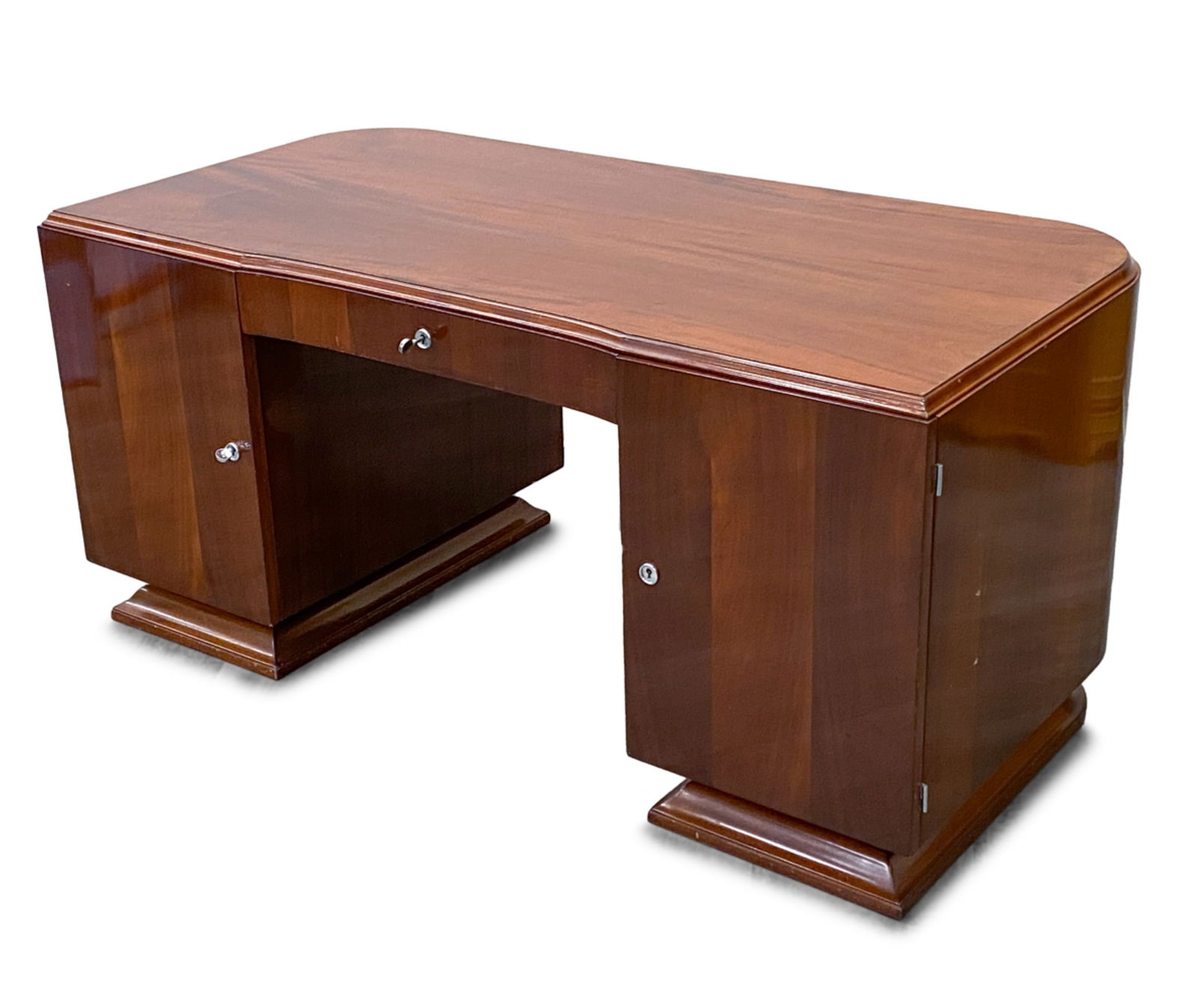 ART DECO MAHOGANY TWIN PEDESTAL EXECUTIVE DESK (1 of 20)