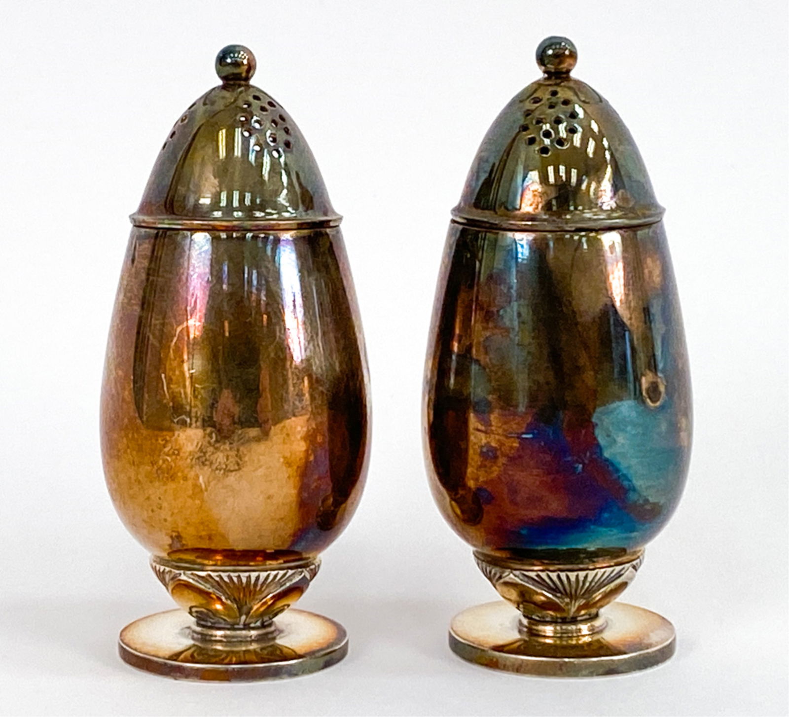 PAIR OF GEORG JENSEN STERLING SILVER SHAKERS (1 of 8)