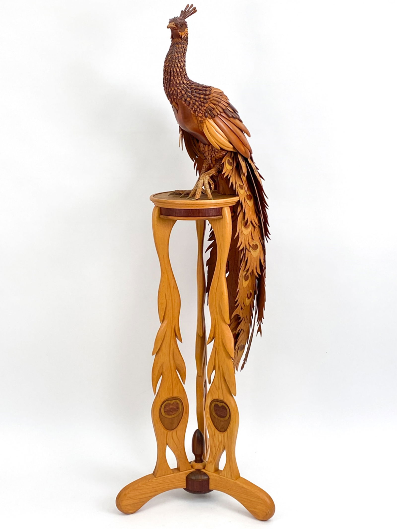 JEFFREY & LINDLEY BRIGGS MONUMENTAL WOODEN PEACOCK (1 of 20)