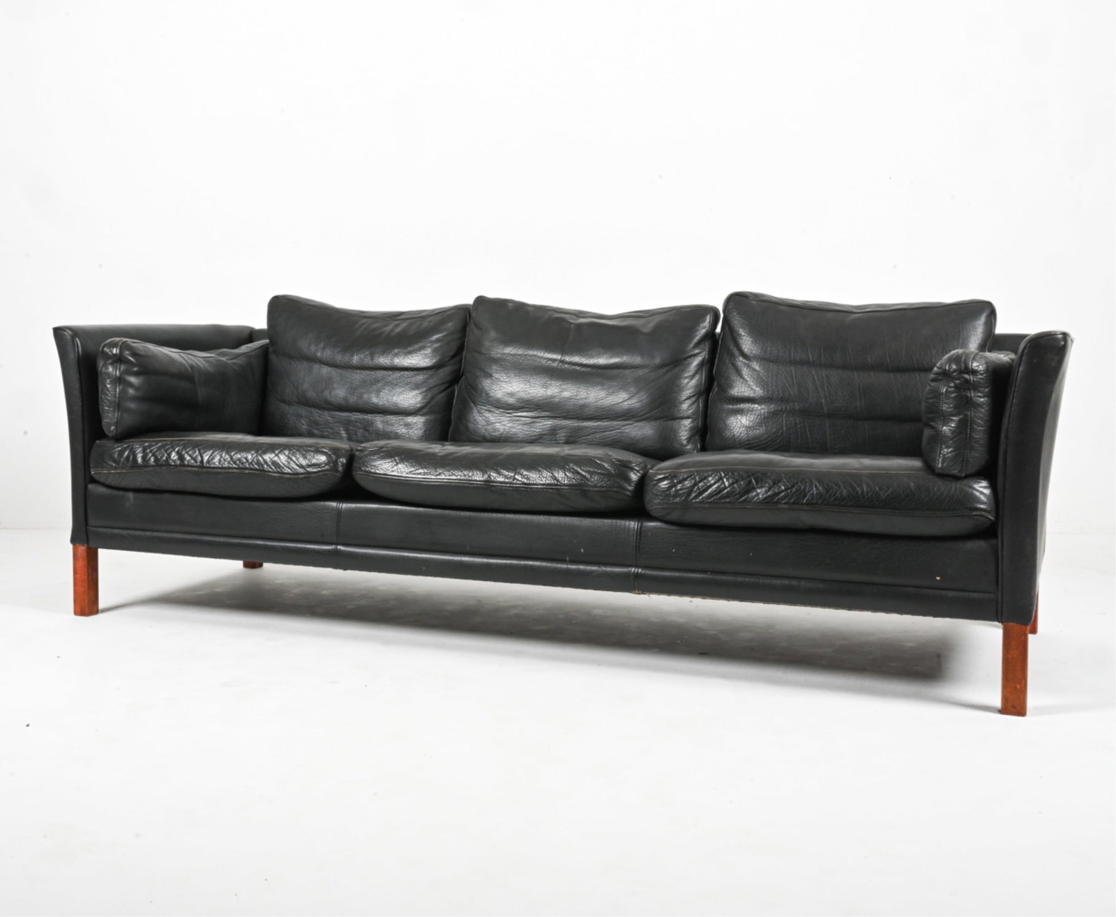 ATTR. MOGENS HANSEN BUFFALO LEATHER 3-SEAT SOFA (1 of 16)