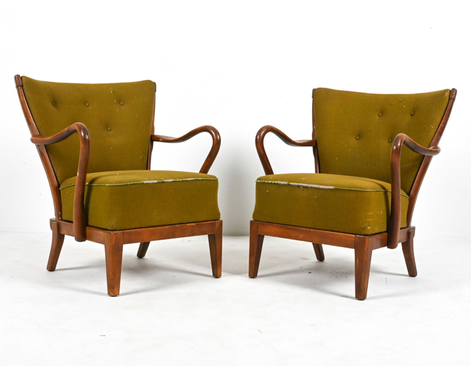 (2) ALFRED CHRISTENSEN SLAGELSE BEECH ARMCHAIRS (1 of 18)