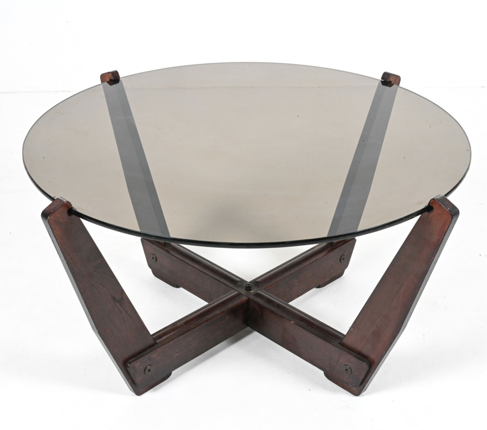 MANNER OF ODD KNUTSEN OAK & GLASS COFFEE TABLE (1 of 10)