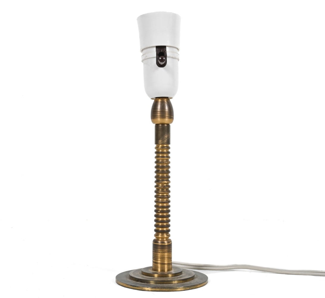 SCANDINAVIAN MACHINED BRASS PETITE TABLE LAMP (1 of 14)