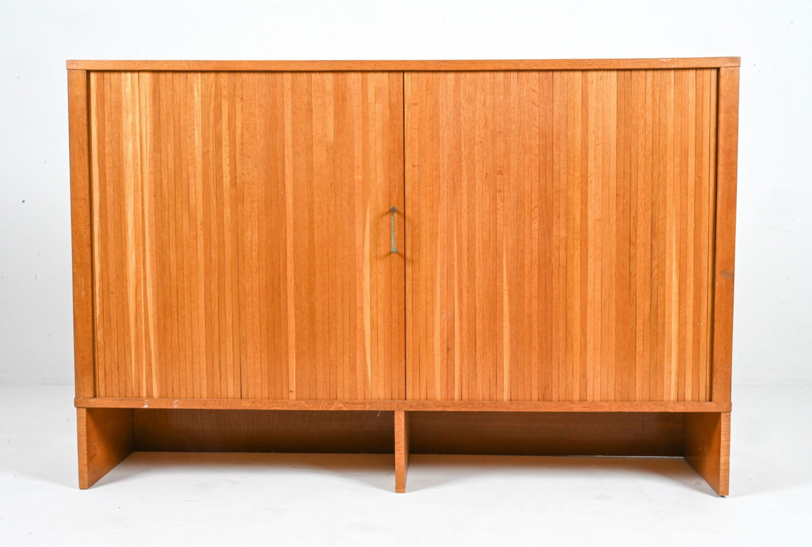 DANISH OAK TAMBOUR-FRONT LARGE FILE CABINET (1 of 16)