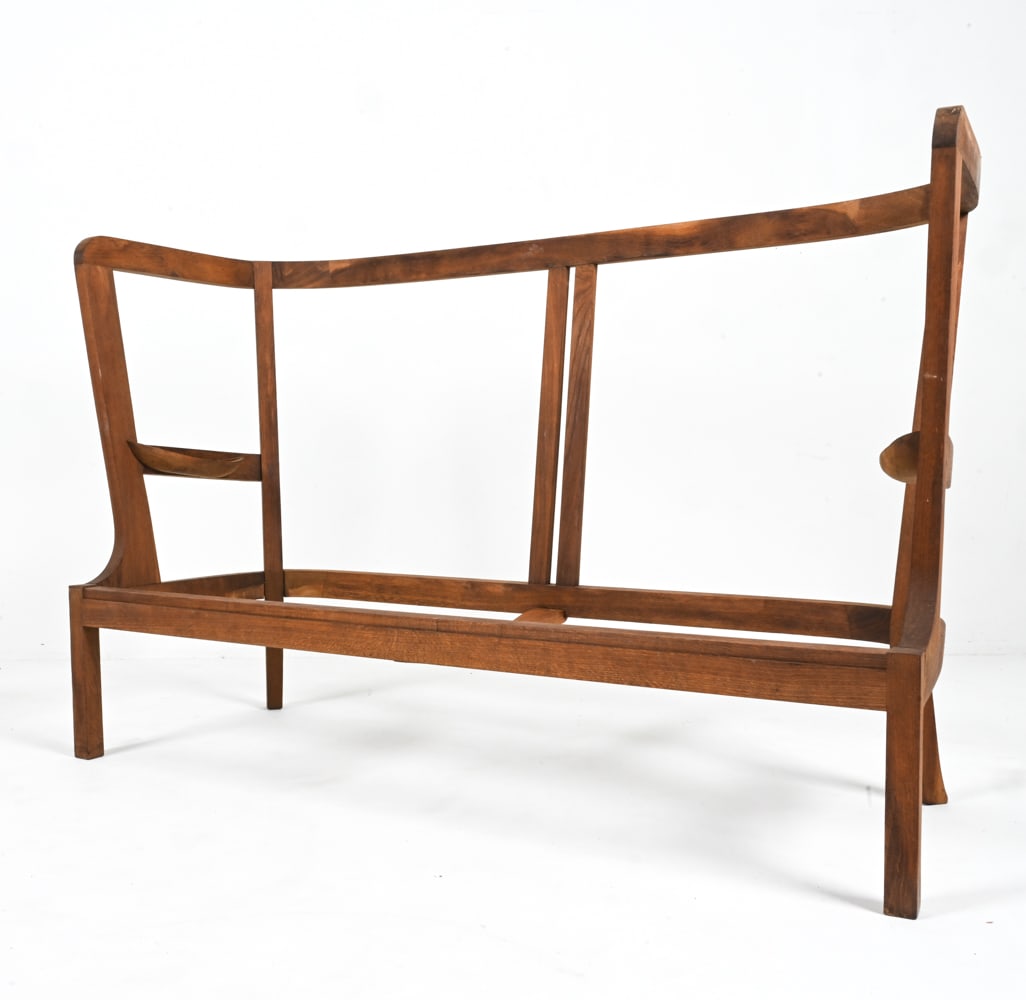 FRITS HENNINGSEN OAK HIGH-BACK COUPE SOFA FRAME (1 of 17)