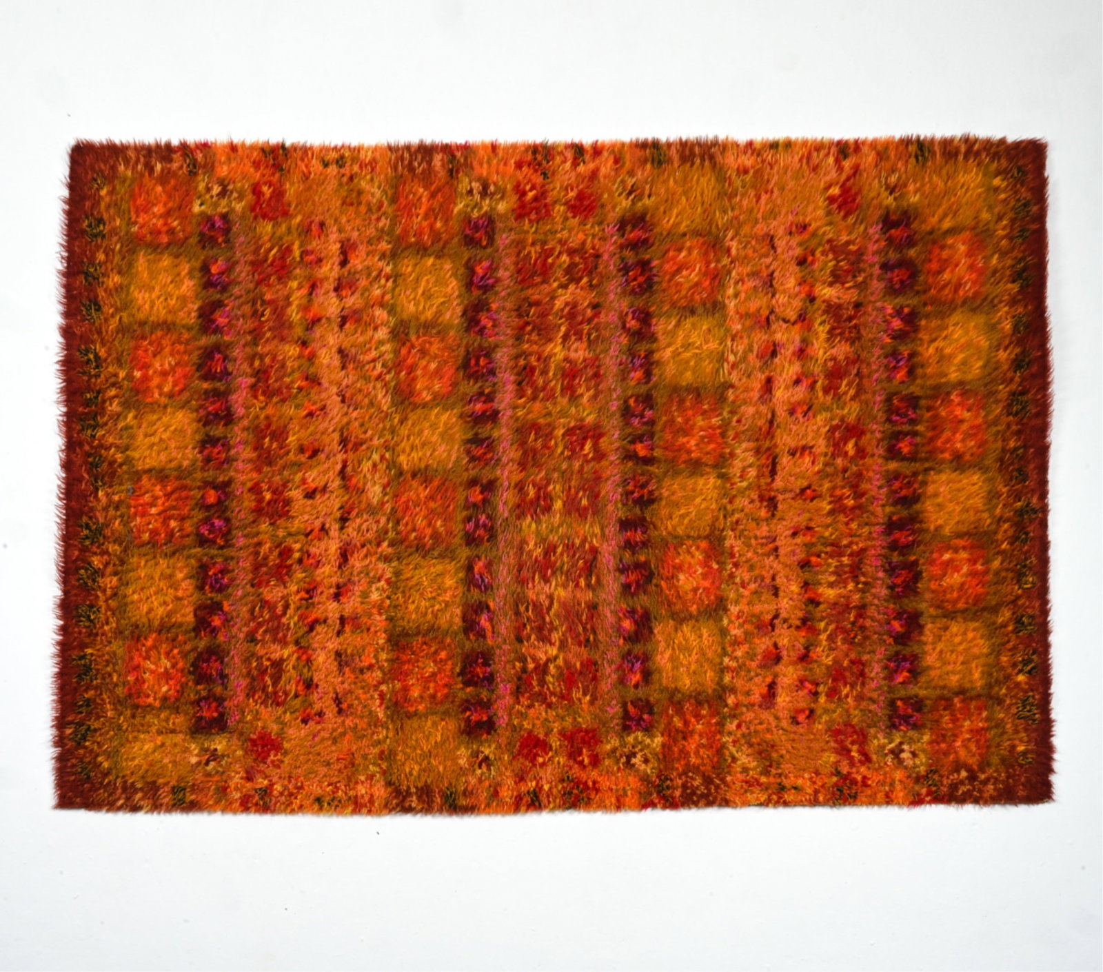 SCANDINAVIAN MID-CENTURY ABSTRACT RYA AREA RUG (1 of 10)