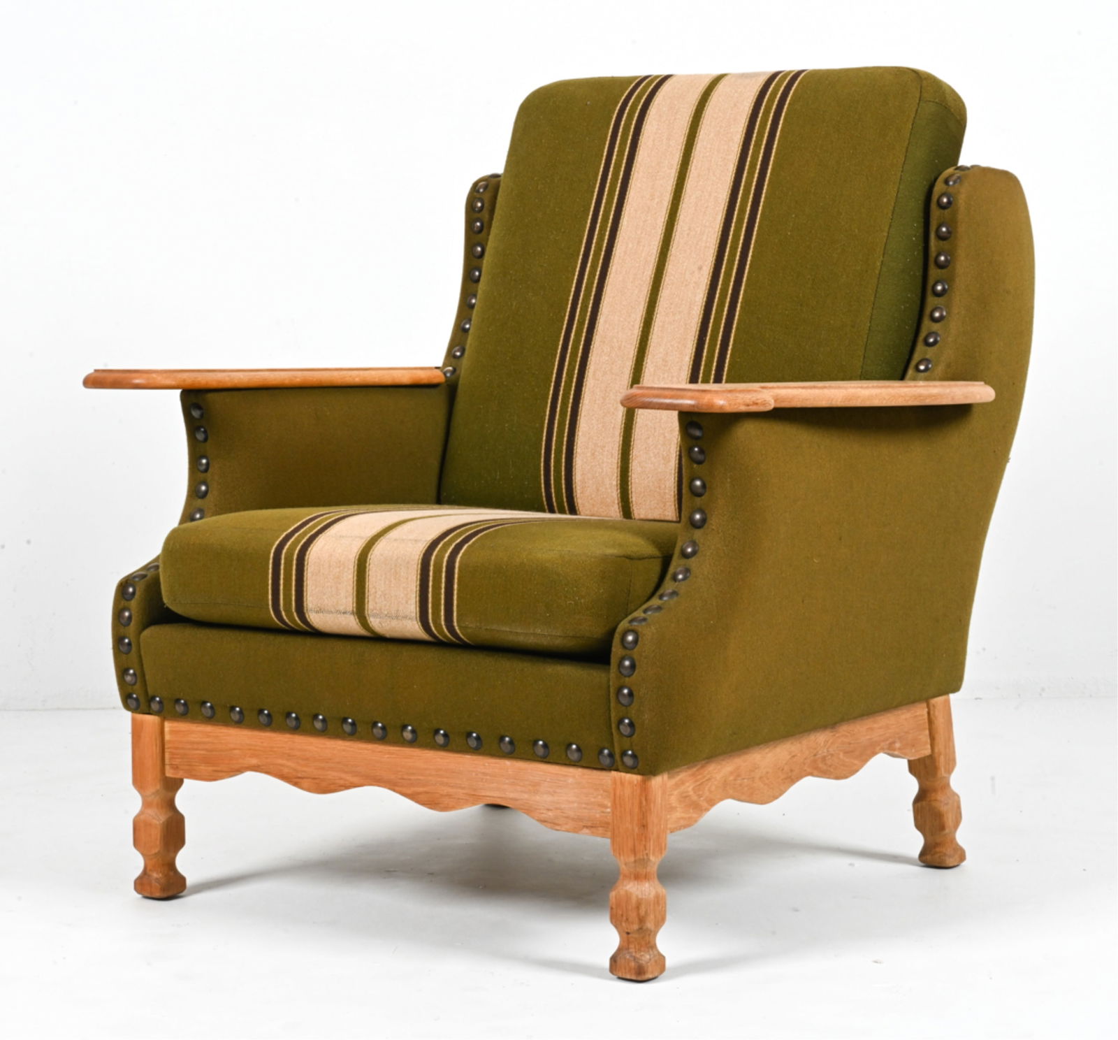 MANNER OF HENNING KJAERNULF OAK ARMCHAIR (1 of 18)