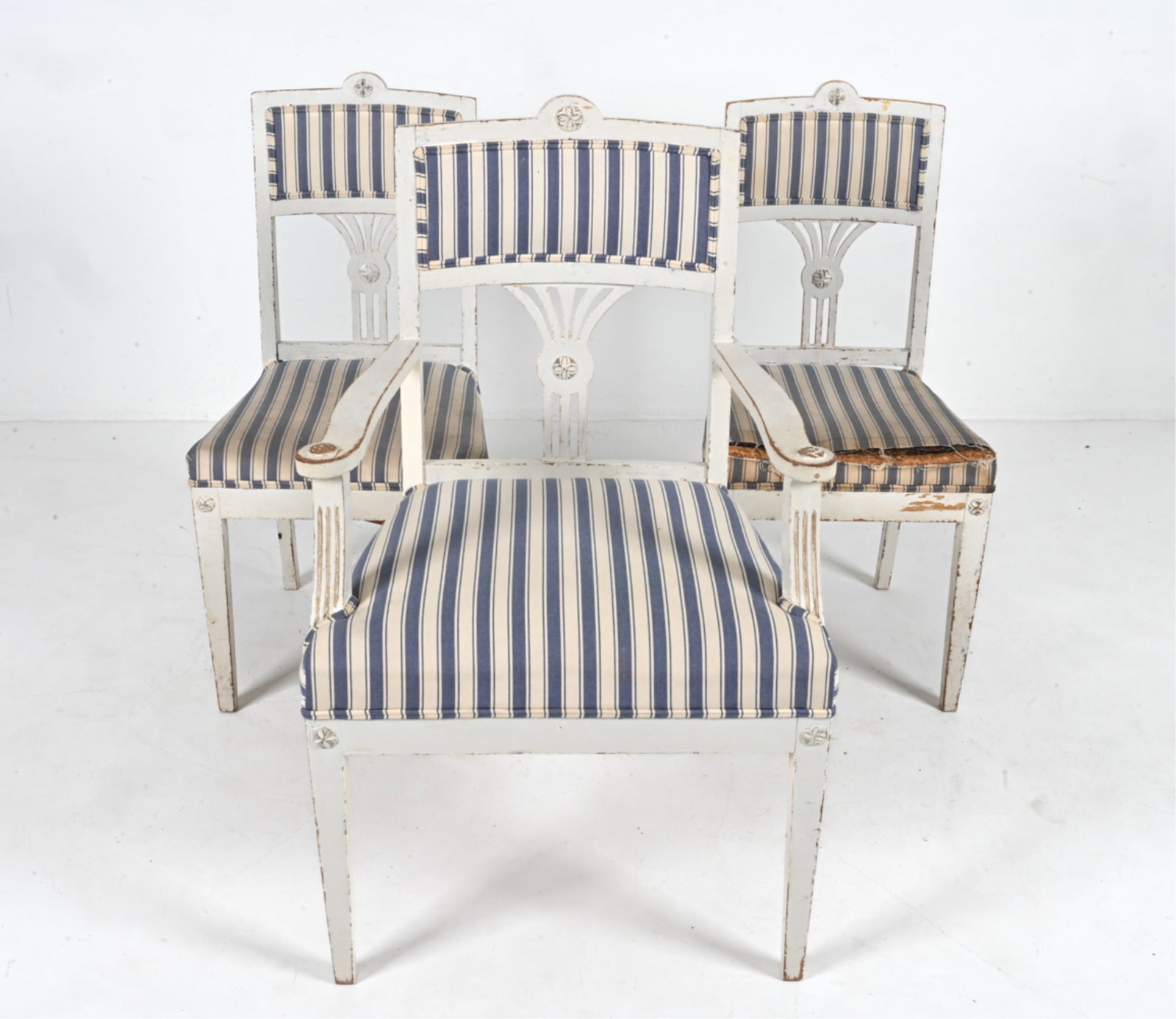 (3) 20TH C. PAINTED CHAIRS IN THE GUSTAVIAN STYLE (1 of 17)