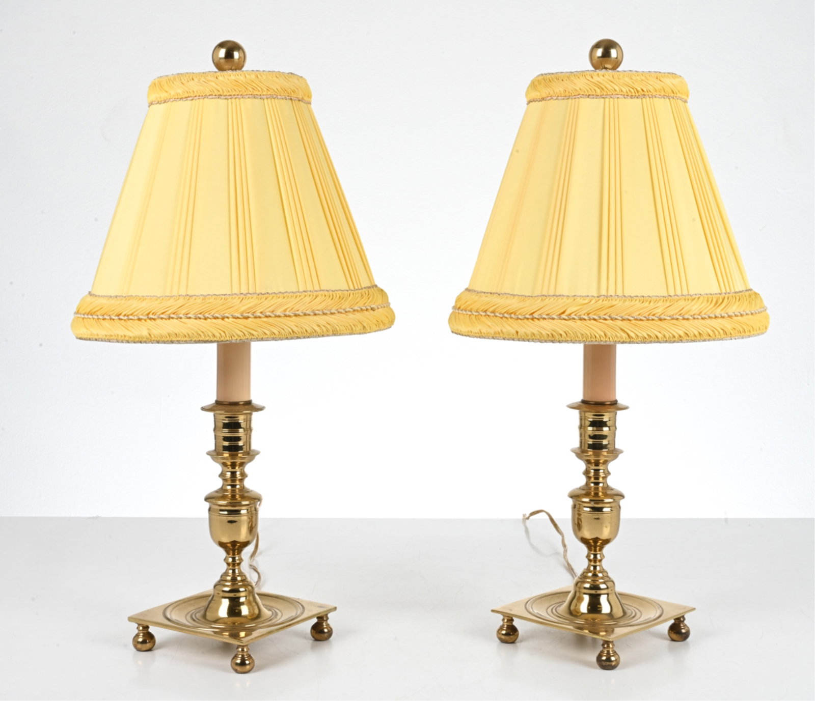 (2) VIRGINIA METALCRAFTERS BRASS CANDLESTICK LAMPS (1 of 15)