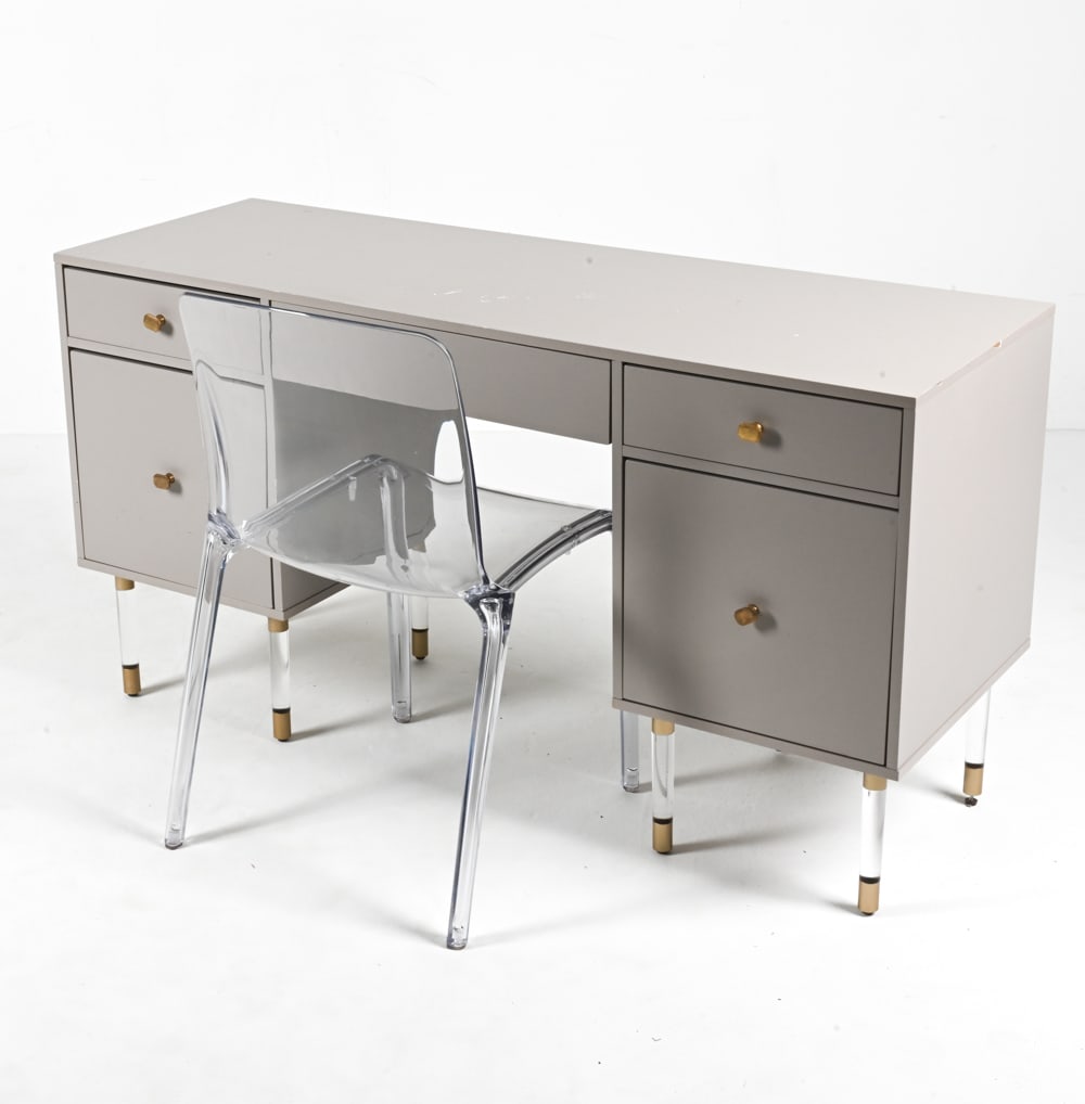 CONTEMPORARY LACQUER & ACRYLIC DESK AND CHAIR (1 of 20)