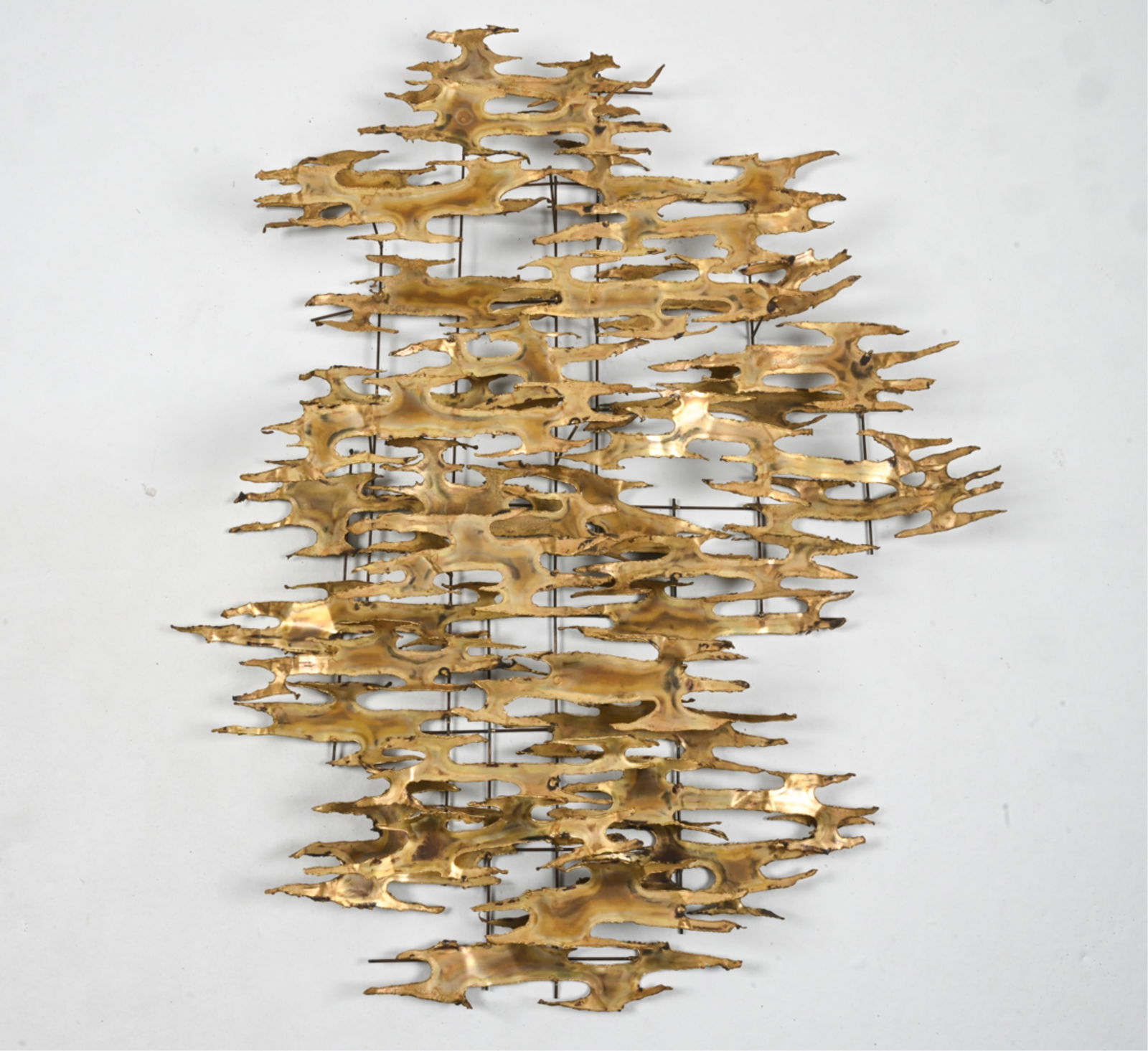 BRUTALIST TORCH-CUT METAL WALL SCULPTURE (1 of 10)