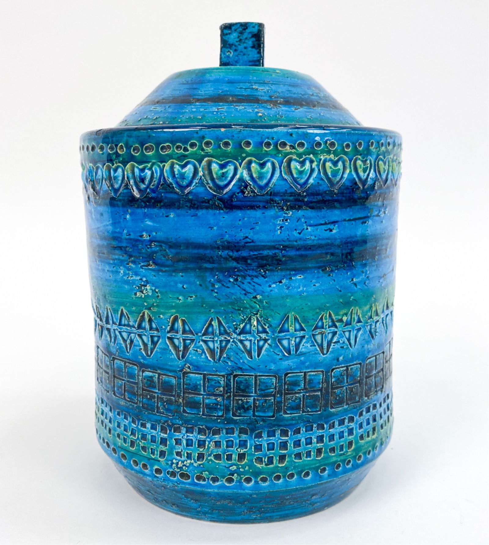 ALDO LONDI BITOSSI RIMINI BLUE CERAMIC LIDDED JAR (1 of 13)