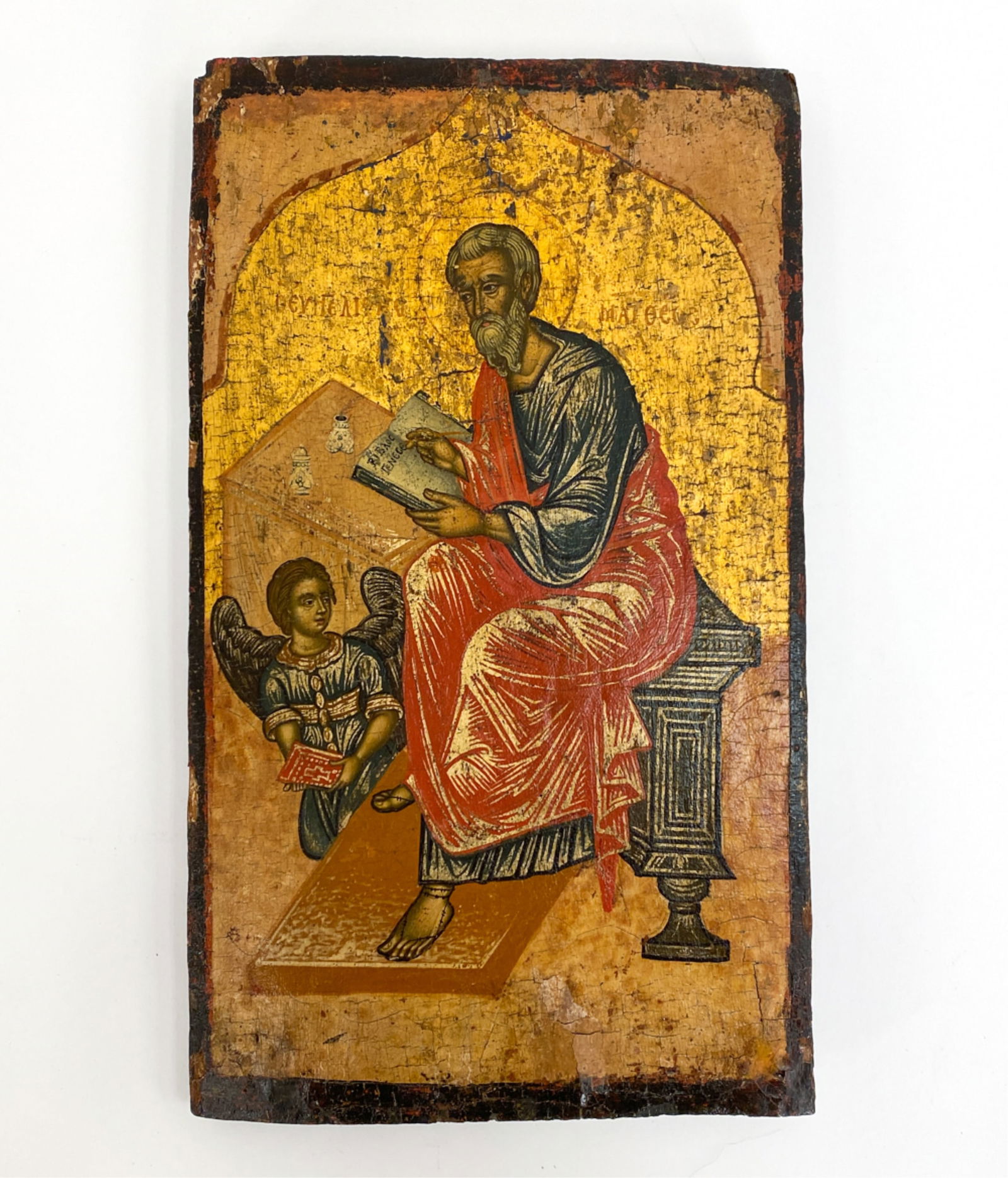 18TH/19TH CENTURY GREEK ICON ST. MATTHEW (1 of 8)