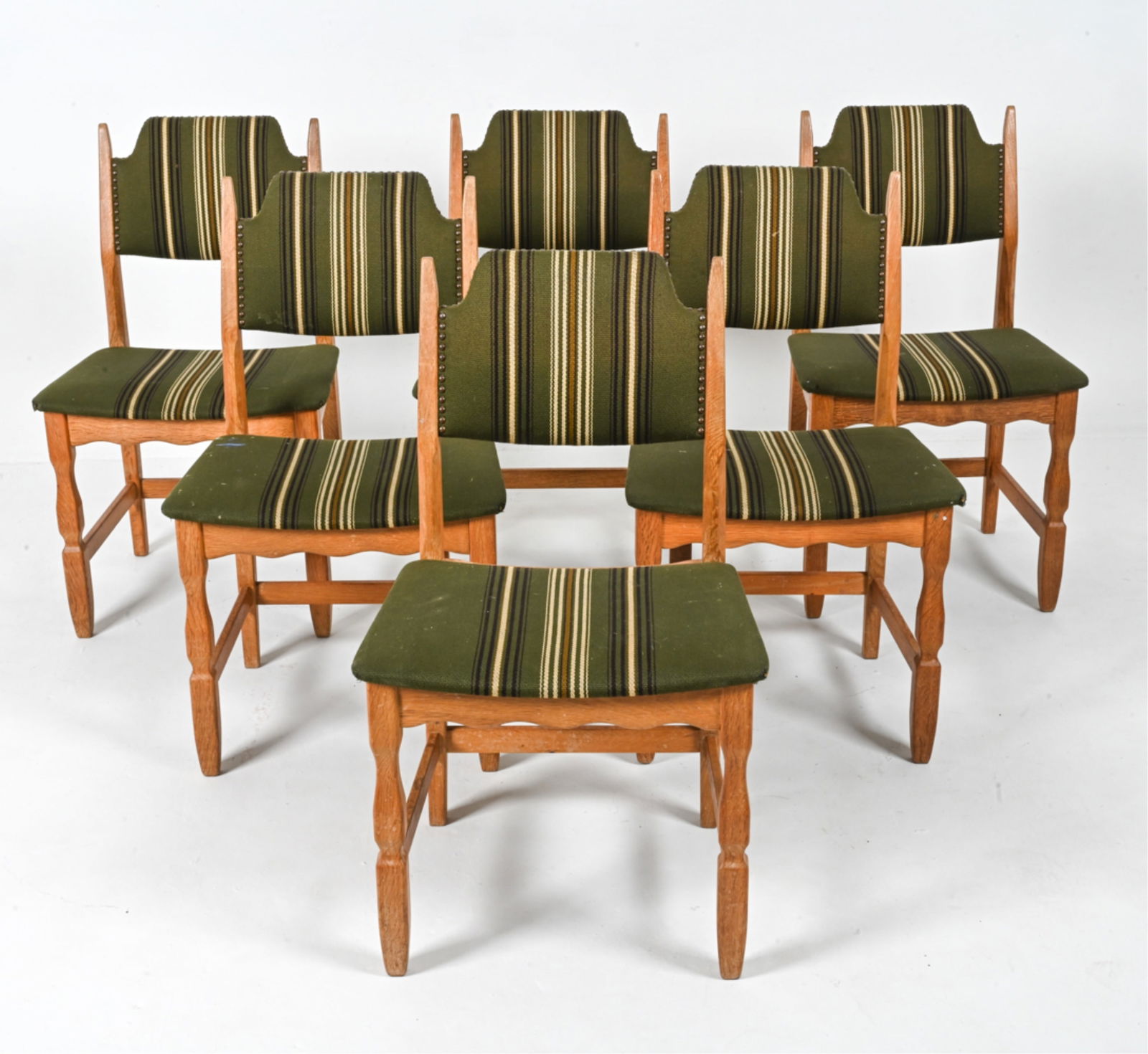(6) HENNING KJAERNULF NYRUP OAK RAZOR BLADE CHAIRS (1 of 20)