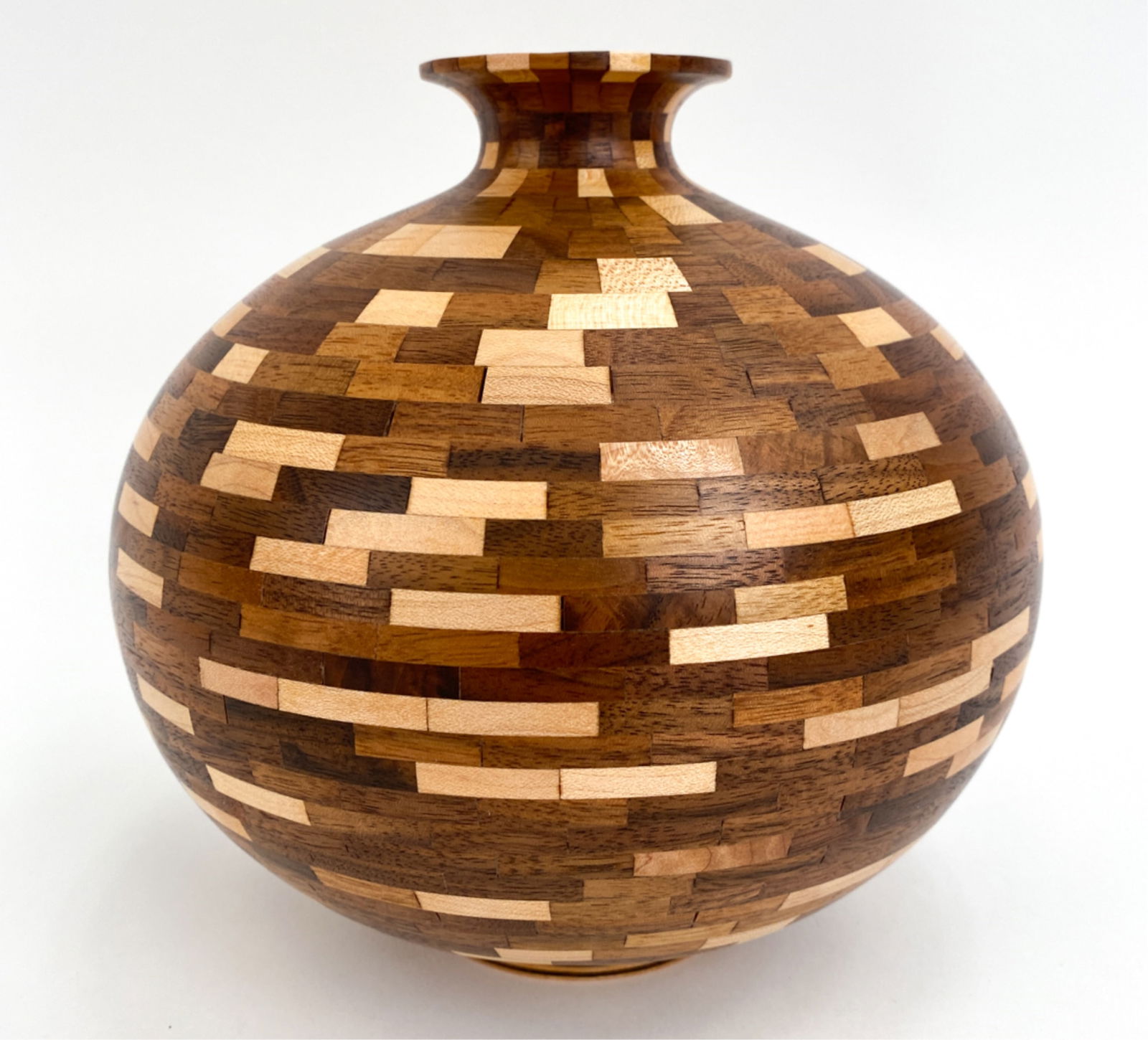 CRAFT TURNED WOODEN VASE (1 of 11)