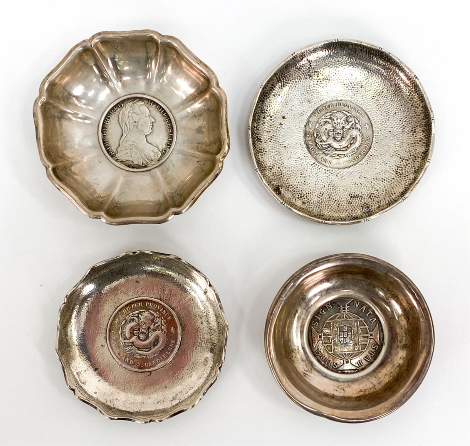 (4) SILVER COIN DISHES (1 of 17)