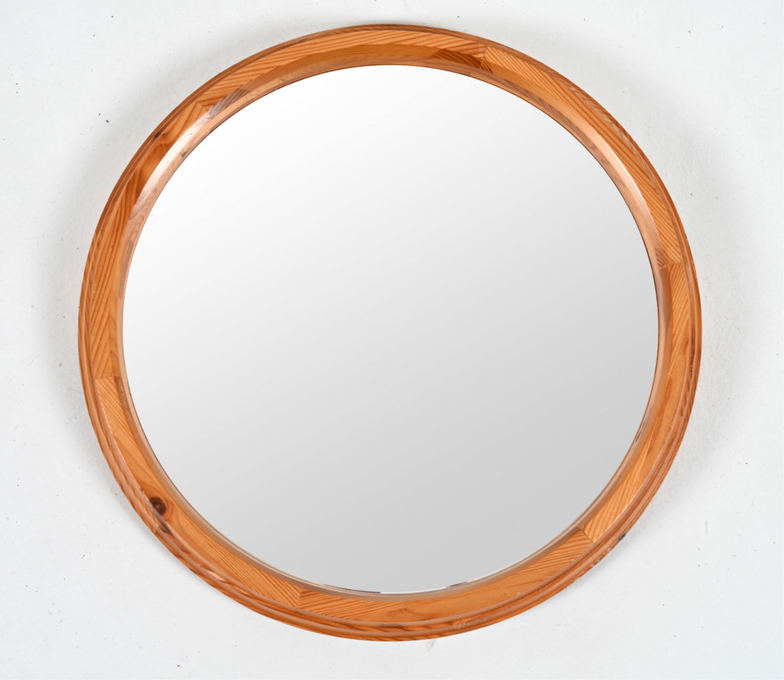 SWEDISH MODERN PINE CIRCULAR MIRROR (1 of 11)