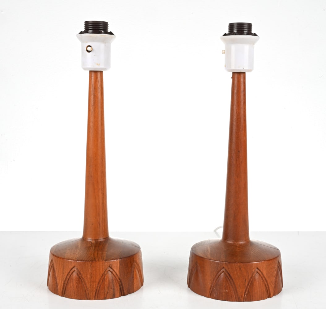 (2) TRANAS STILARMATUR SWEDISH TEAK TABLE LAMPS (1 of 13)
