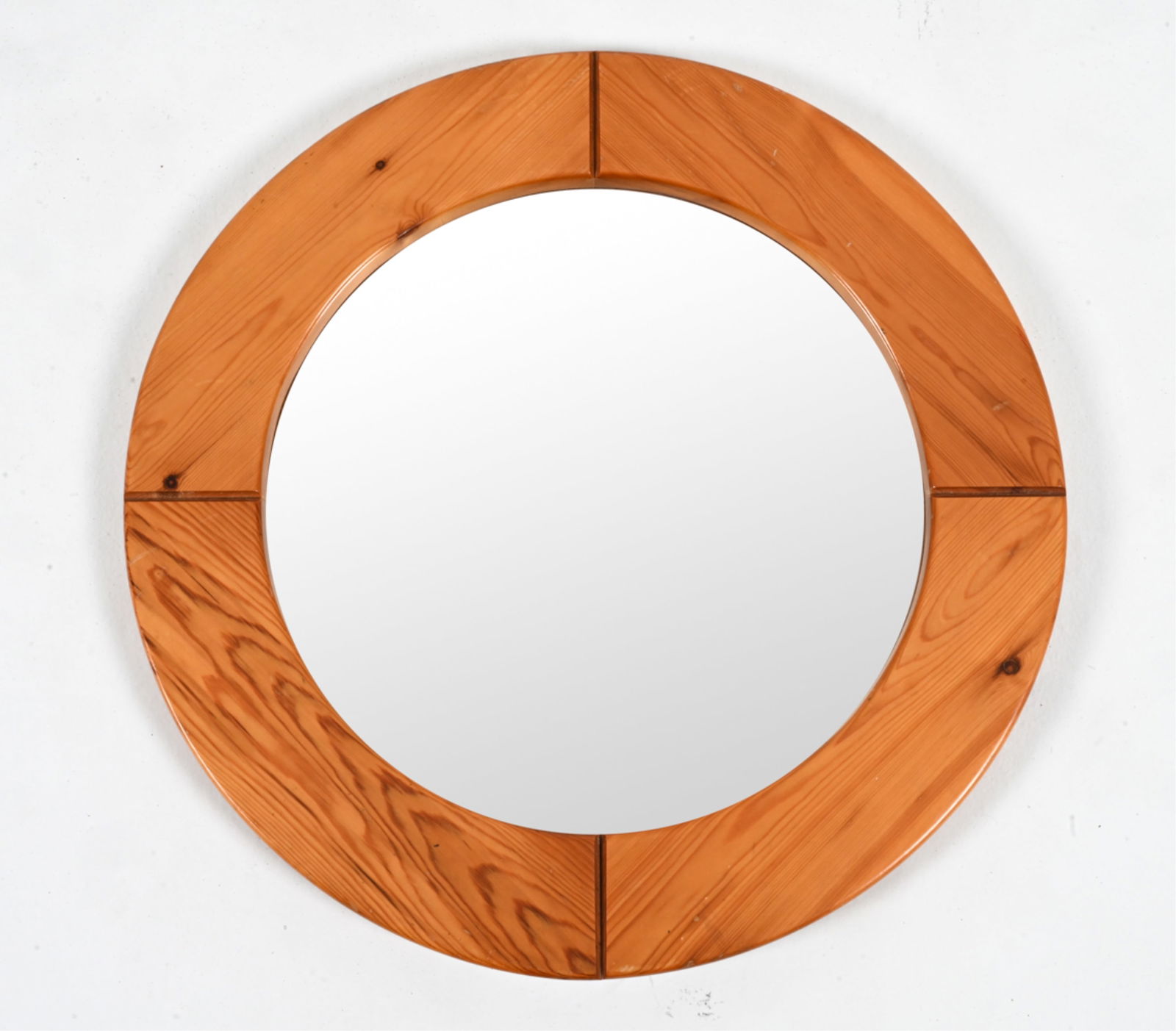 GLASMASTER MARKARYD SWEDISH PINE MIRROR, C. 1970'S (1 of 12)
