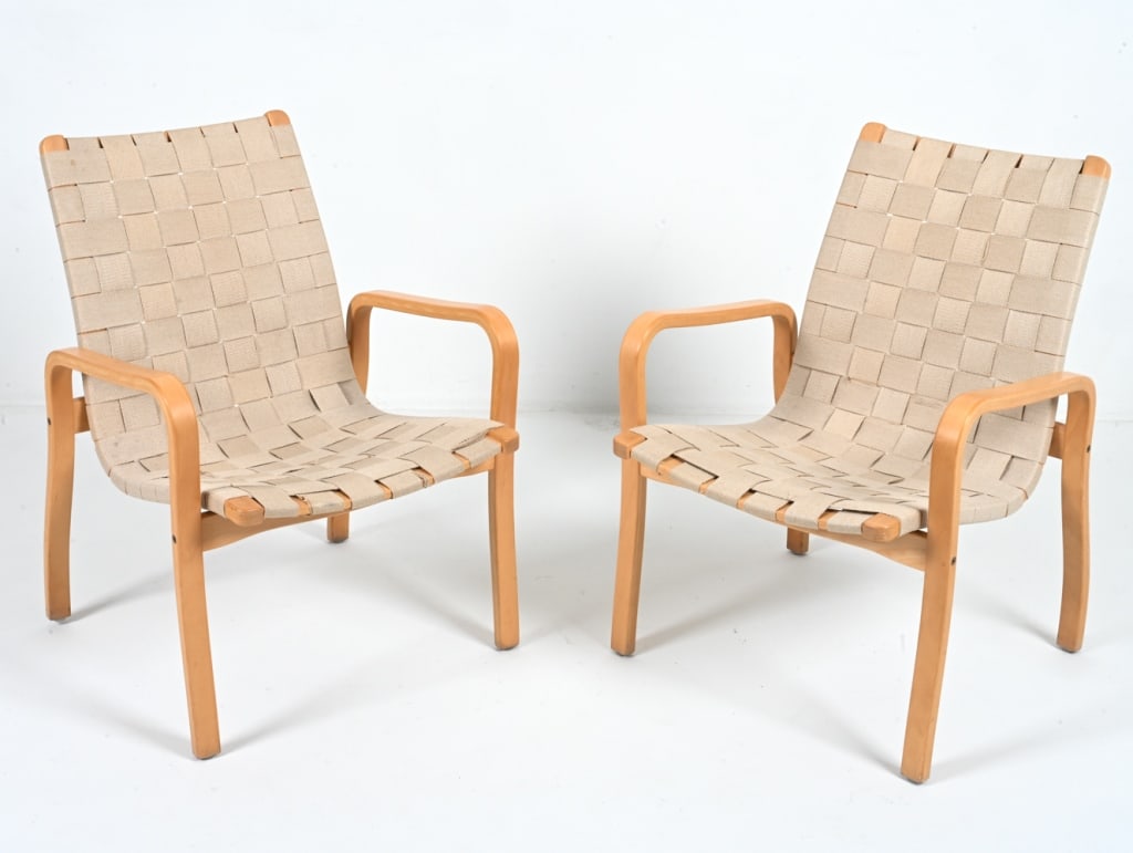 (2) MANNER OF YNGVE EKSTROM BENTWOOD LOUNGE CHAIRS (1 of 14)
