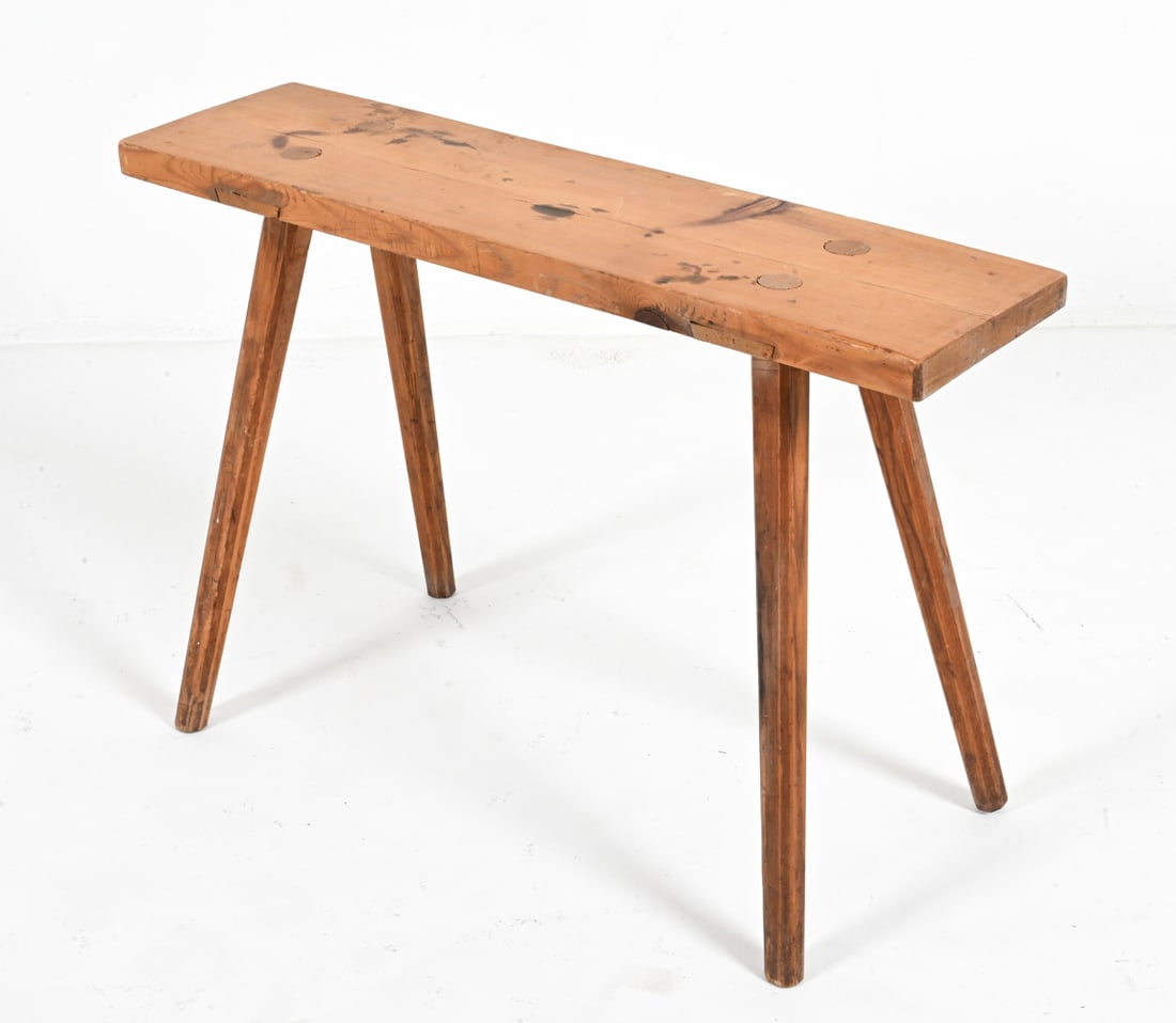 MANNER OF CARL MALMSTEN SWEDISH PINE BENCH (1 of 14)