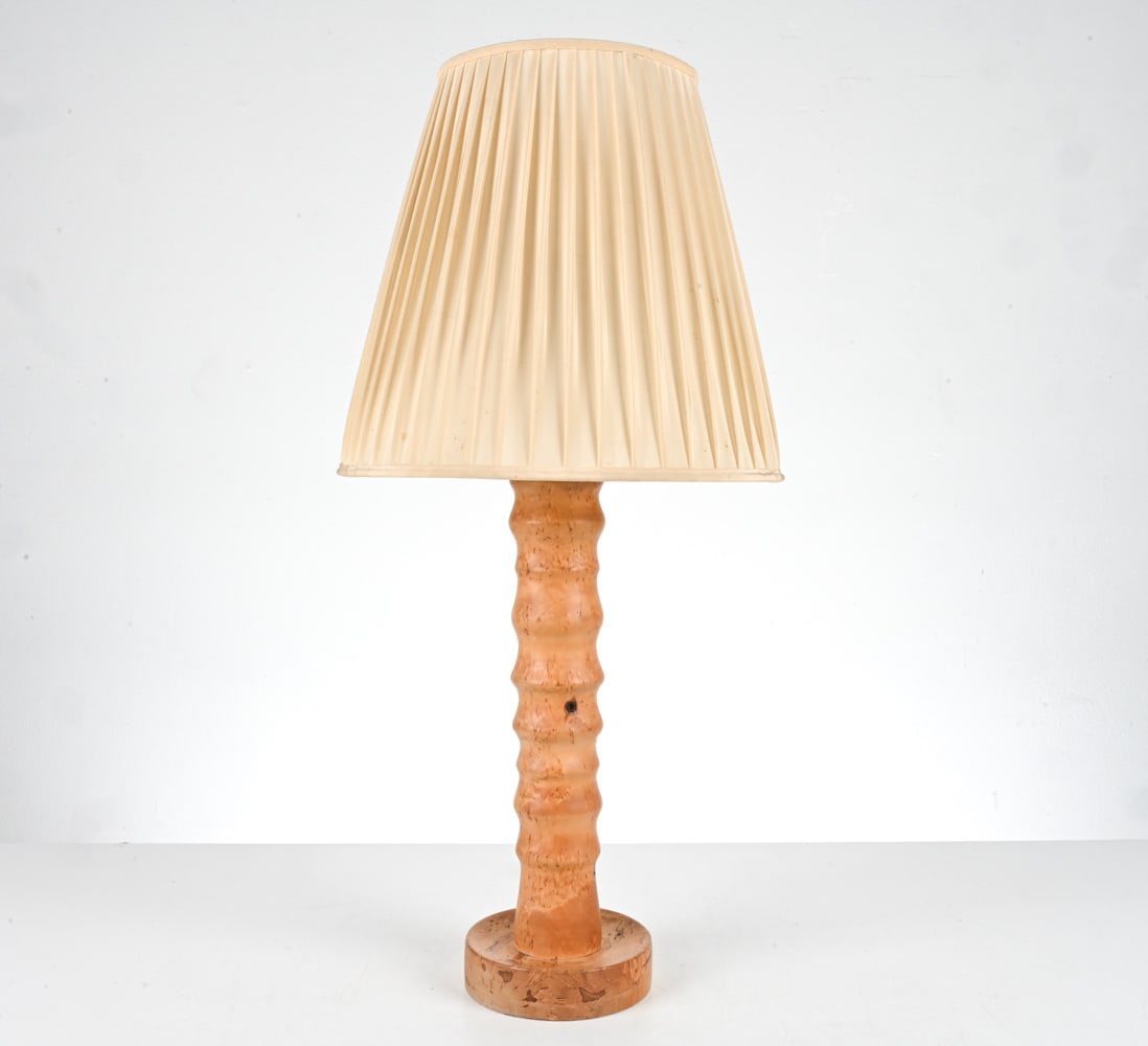 SWEDISH CRAFT DESIGN TURNED WOOD TABLE LAMP (1 of 15)