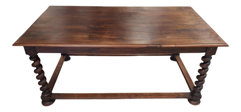 SWISS BARLEY TWIST OAK DINING TABLE (1 of 13)