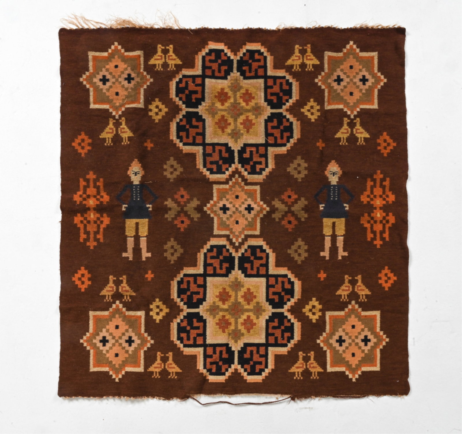 SWEDISH HAND-WOVEN FIGURATIVE ROLLAKAN TAPESTRY (1 of 6)