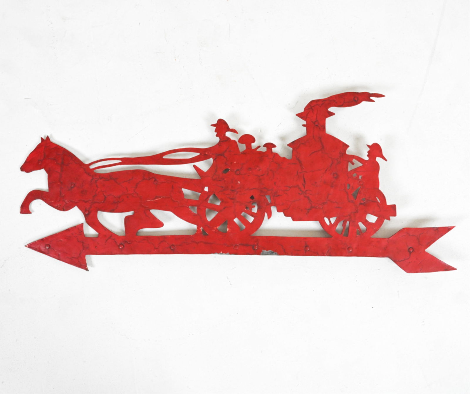 VINTAGE HORSE DRAWN STEAM FIRE ENGINE WEATHERVANE (1 of 8)