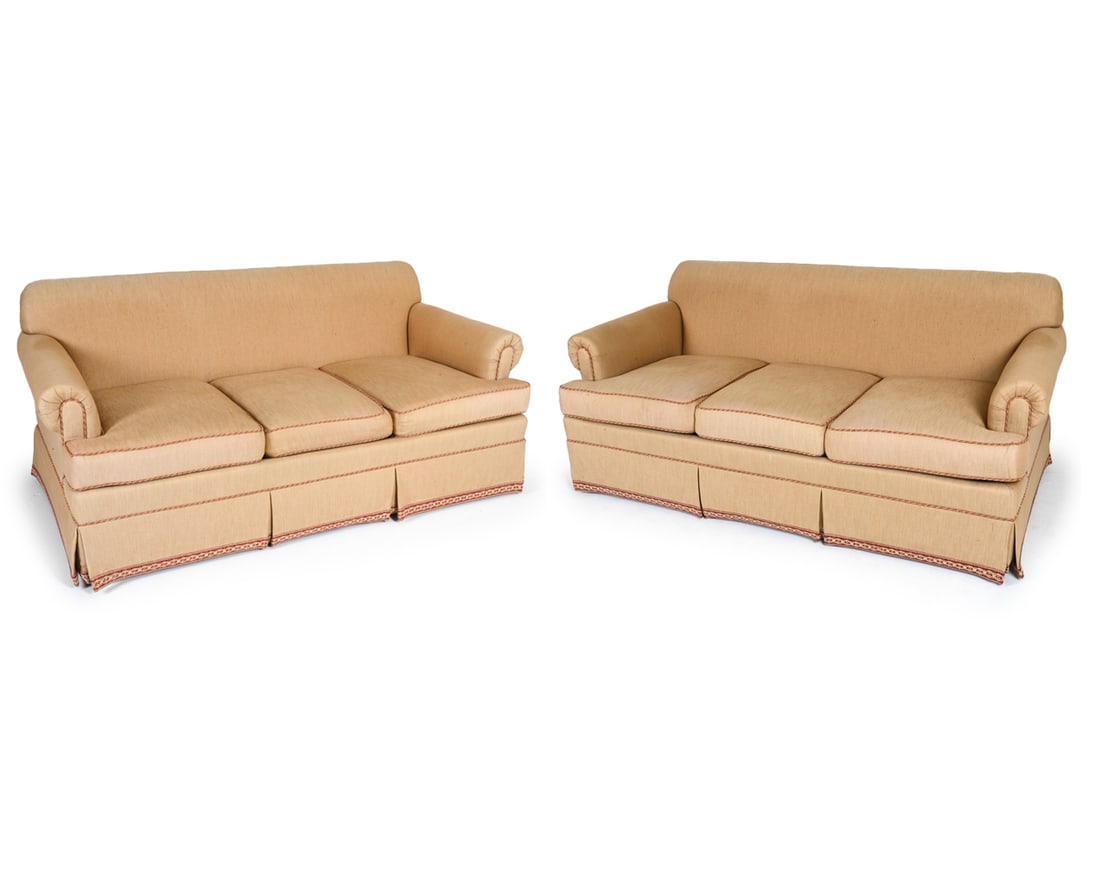 PAIR OF ETHAN ALLEN ROLL-ARM SOFAS (1 of 20)
