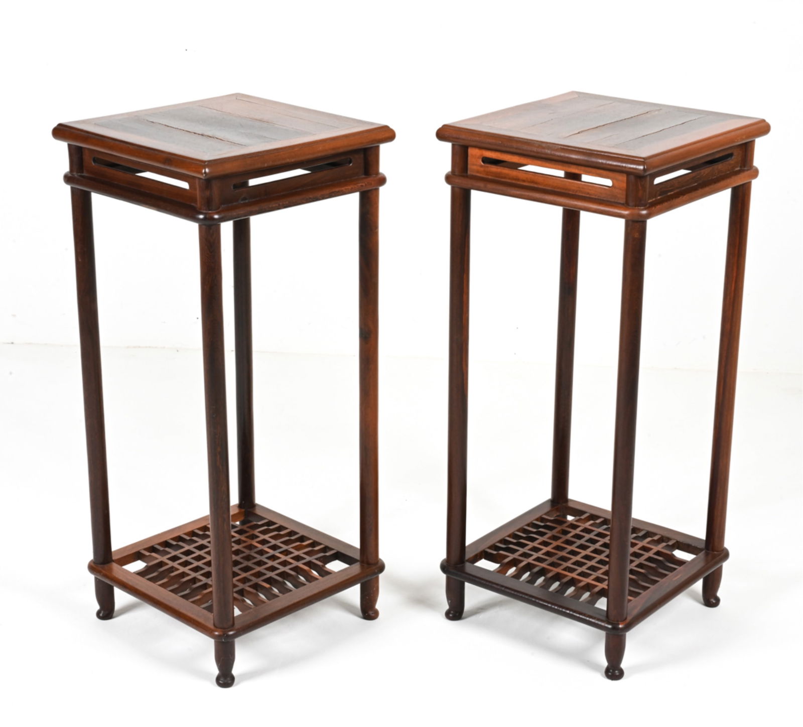 PAIR OF CHINESE TIERED PLANT STANDS (1 of 16)