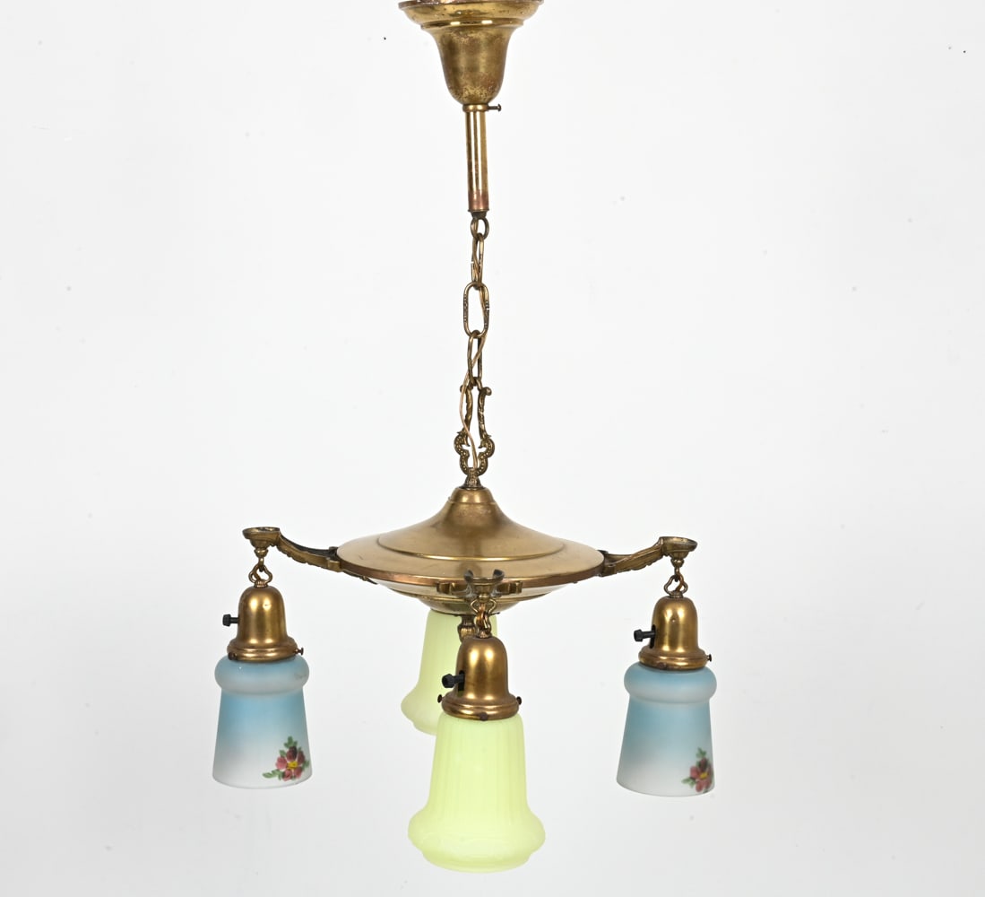 EARLY 20TH C. FOUR-LIGHT CHANDELIER (1 of 10)