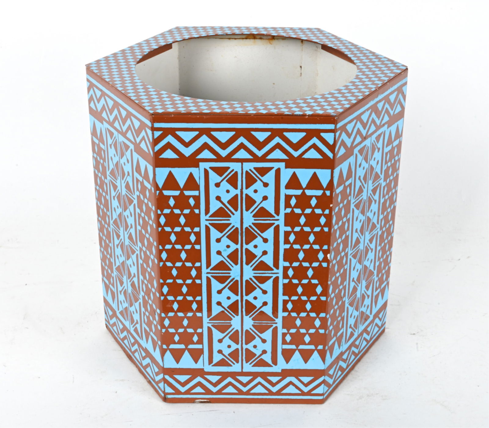 BILL BELL OP-ART METAL PLANTER (1 of 8)