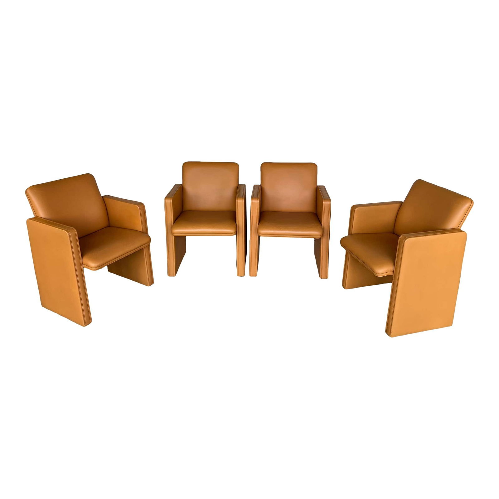 (4) LEATHER ARMCHAIRS BY TITO AGNOLI FOR POLTRONA (1 of 16)