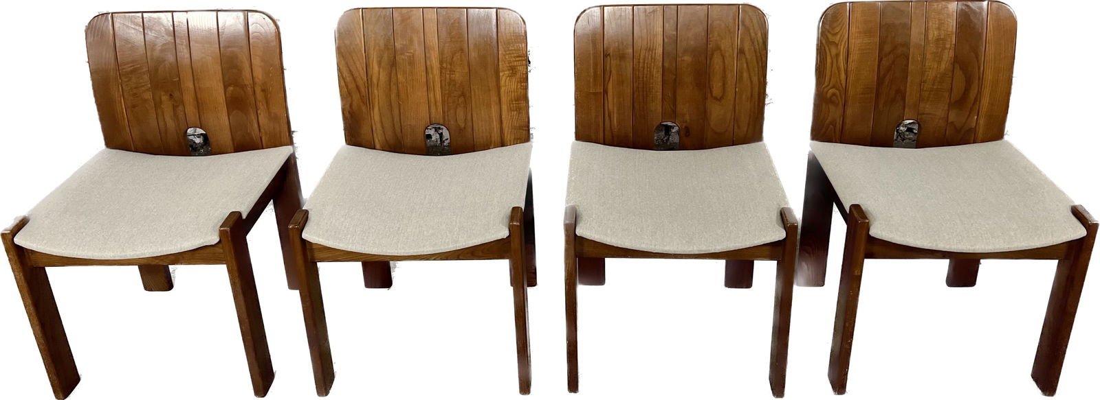 (4) CHAIRS ATTR. AFRA & TOBIA SCARPA FOR CASSINA (1 of 20)