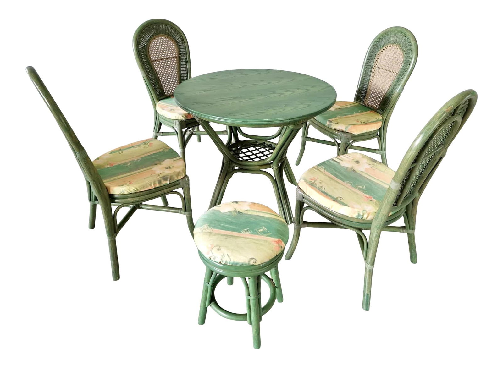 VINTAGE BAMBOO AND RATTAN DINING SUITE (1 of 18)