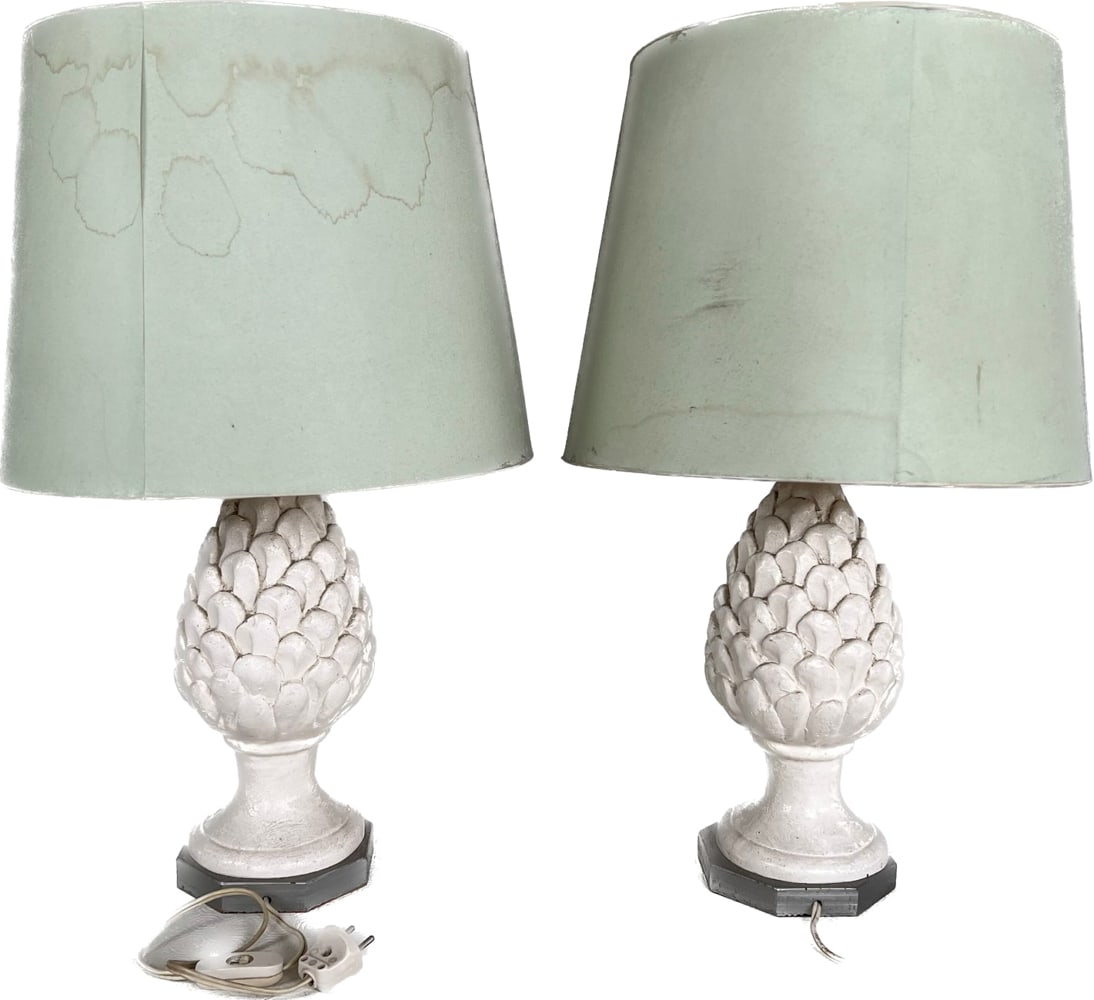 PAIR OF VINTAGE ARTICHOKE TABLE LAMPS, 1970S (1 of 13)