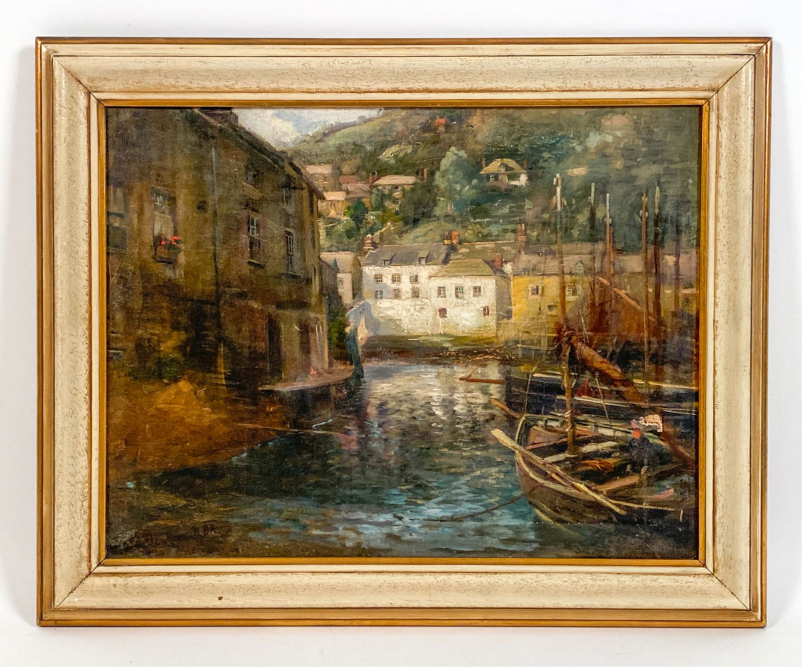 EARLY 20TH C. BRITISH HARBOR VIEW O/C (1 of 9)