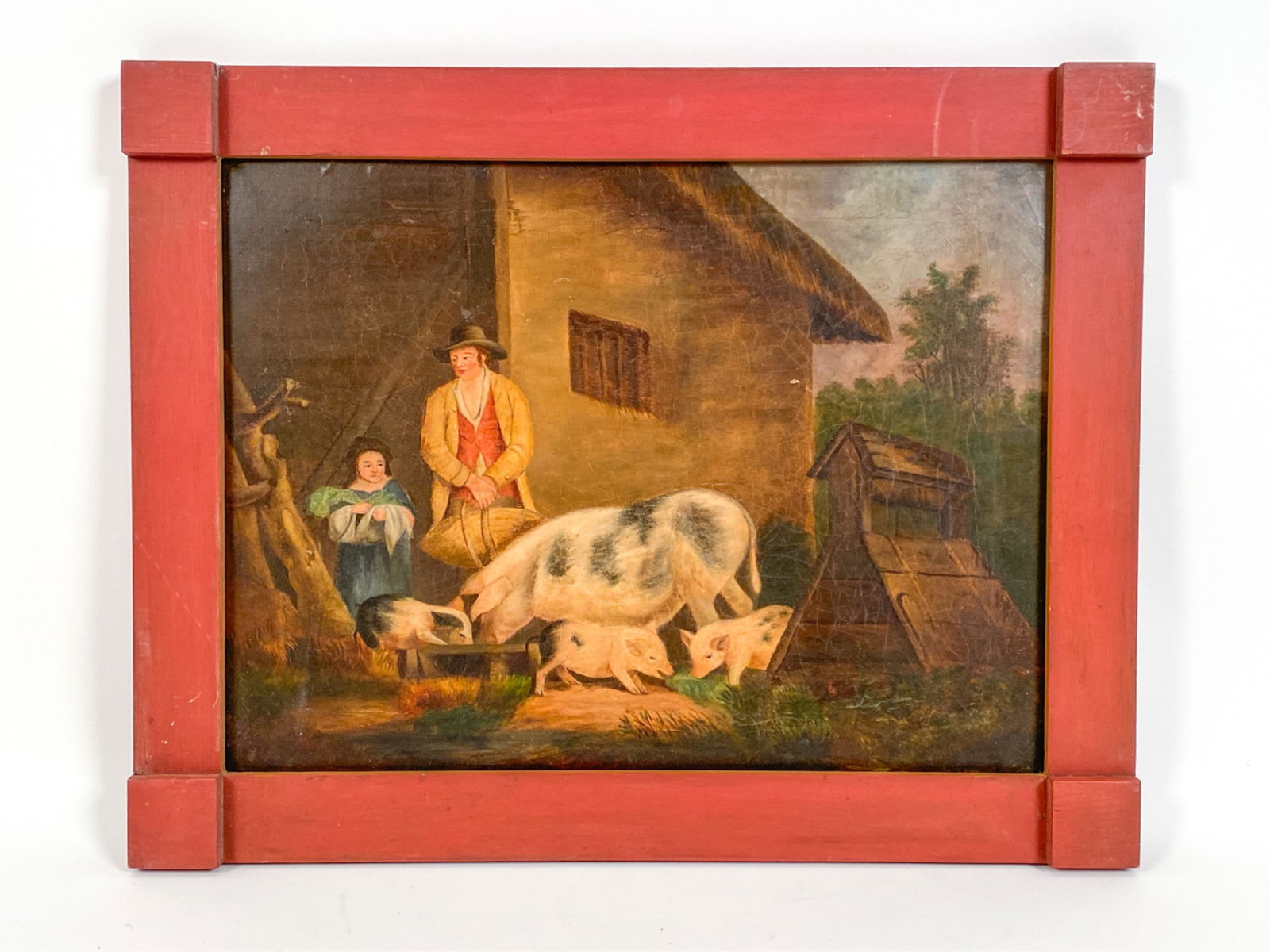 19TH CENTURY BRITISH FARM O/C PAINTING (1 of 6)