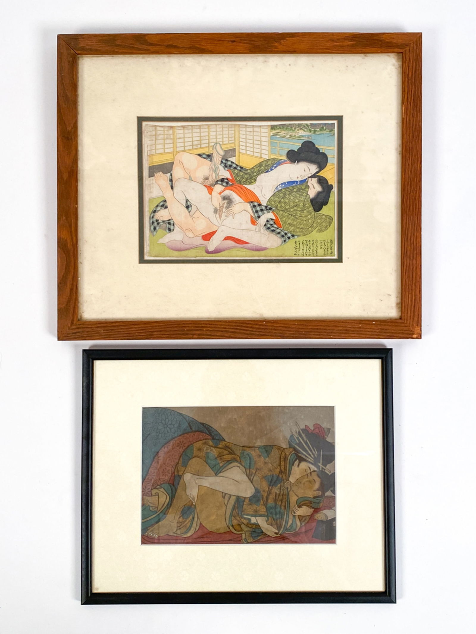 (2) JAPANESE SHUNGA WOODBLOCK PRINTS (1 of 8)