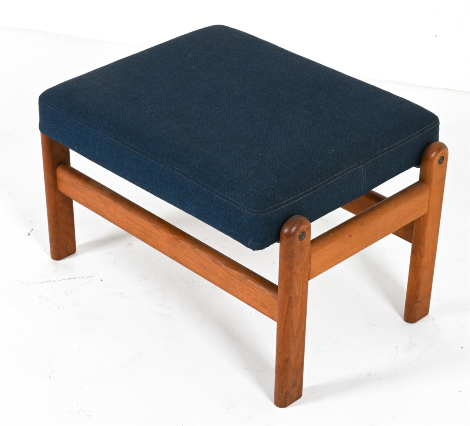 SCANDINAVIAN MID-CENTURY OAK OTTOMAN OR STOOL (1 of 13)