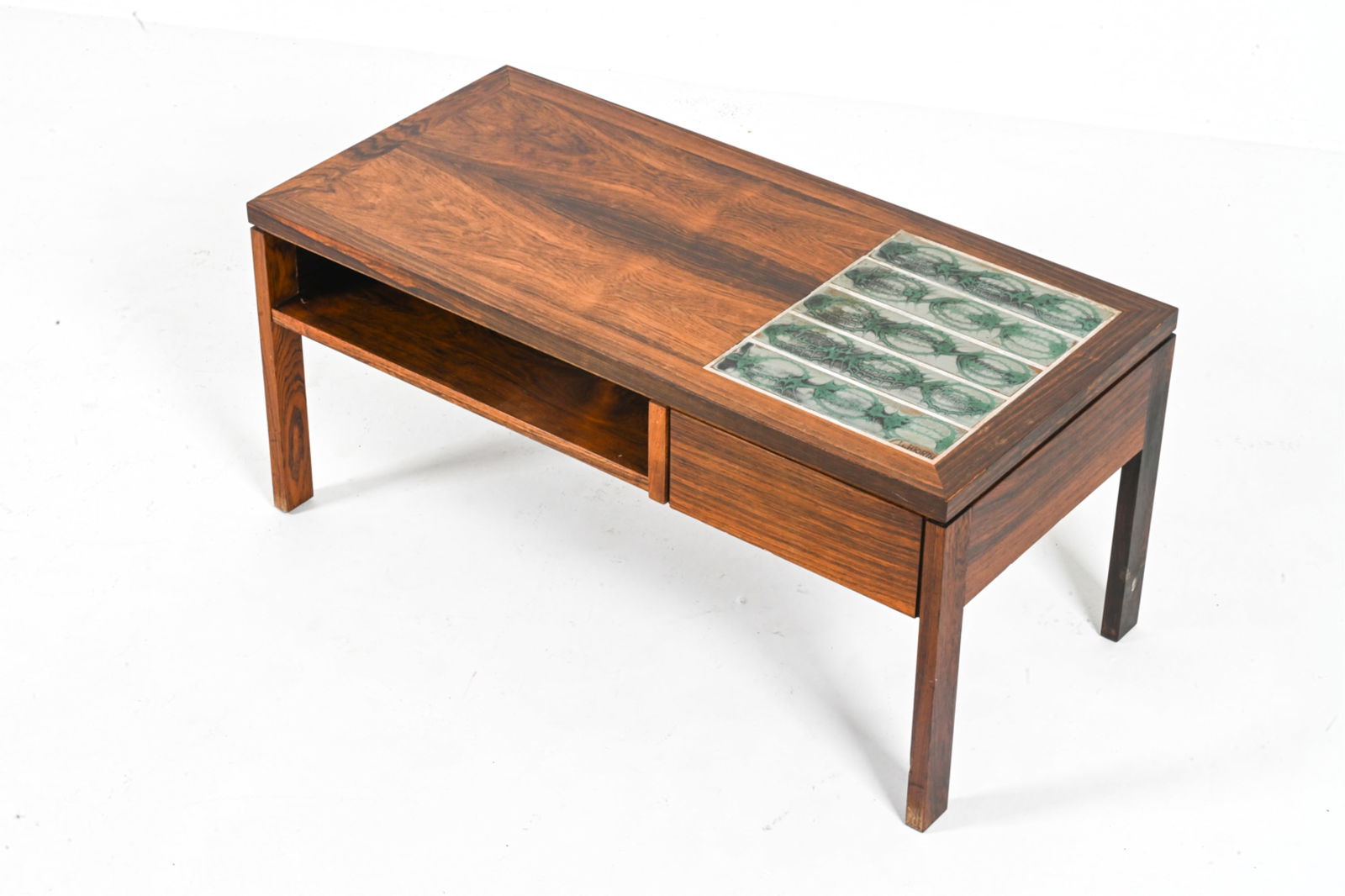 POUL JENSEN ROSEWOOD HALL CHEST; LARS HJORTH TILES (1 of 12)
