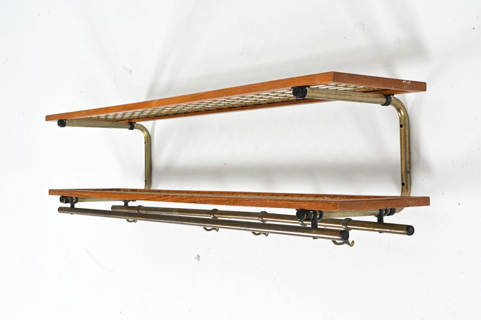 SWEDISH FLOATING HALL SHELF & COAT RACK (1 of 12)