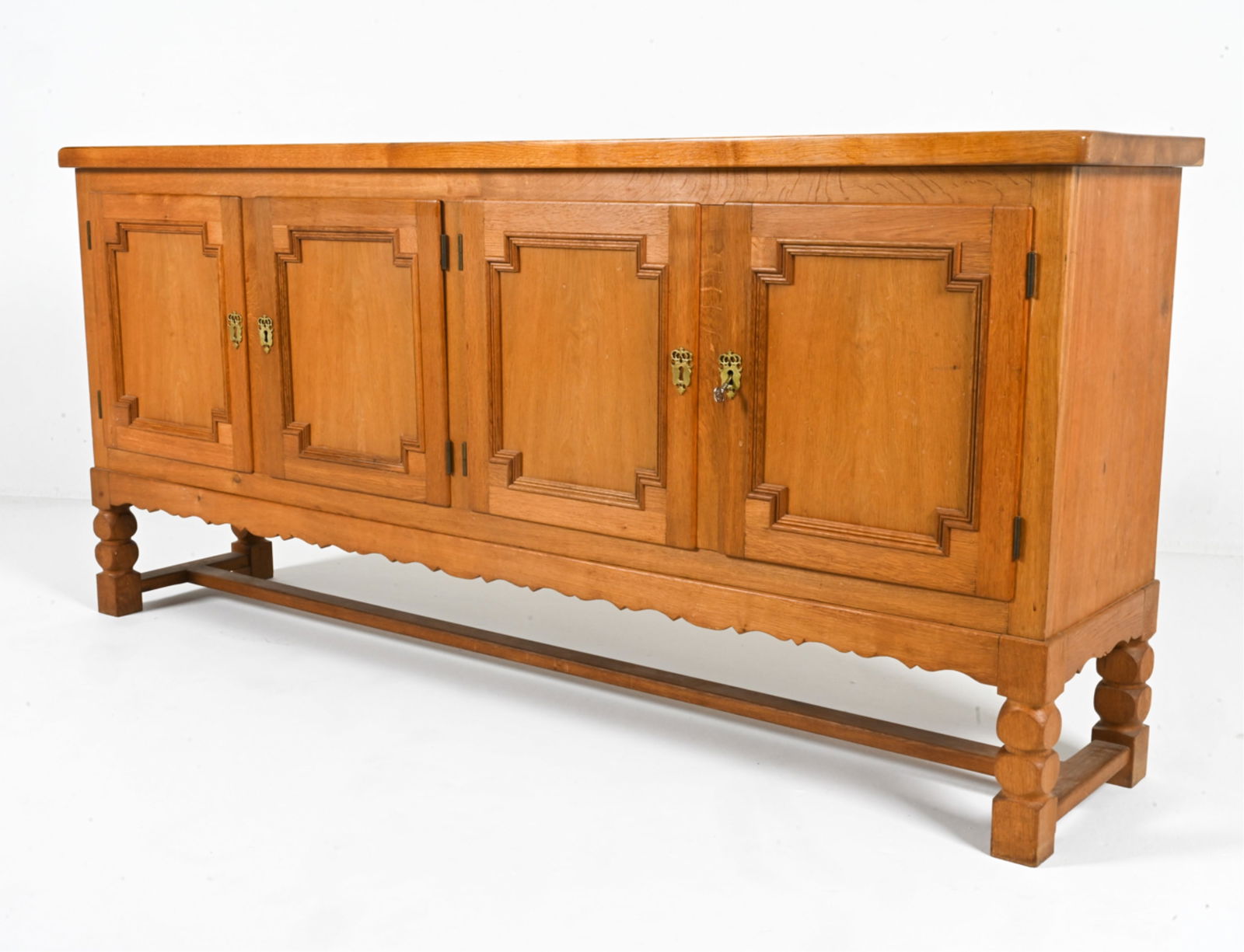 MANNER OF HENNING KJAERNULF OAK SIDEBOARD (1 of 14)