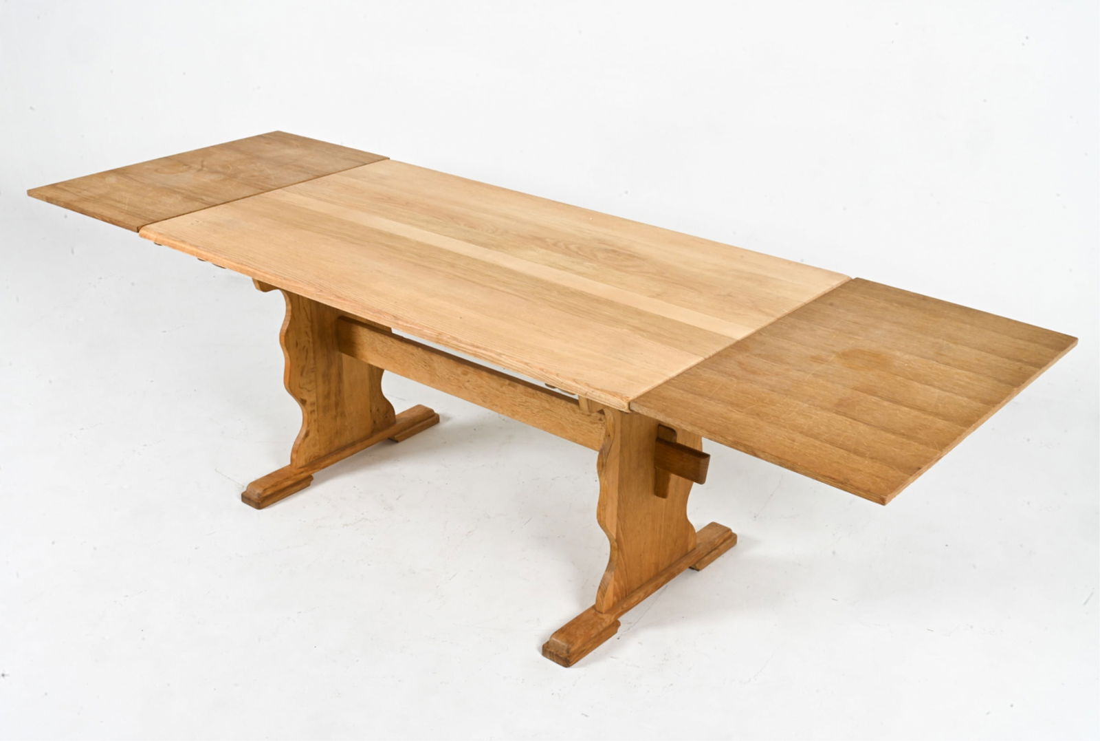 HENNING KJAERNULF OAK TRESTLE DINING TABLE (1 of 14)