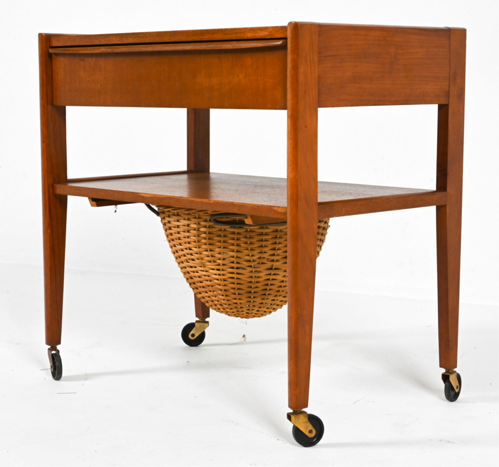 DANISH MID-CENTURY TEAK SEWING TABLE (1 of 11)