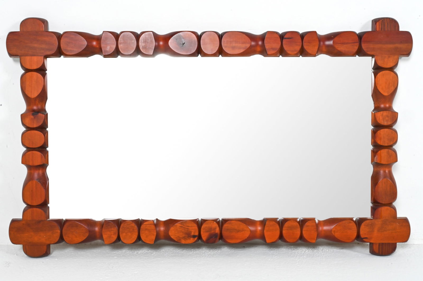 GLASMASTER SWEDISH PINE FULL-LENGTH MIRROR, 1970'S (1 of 8)