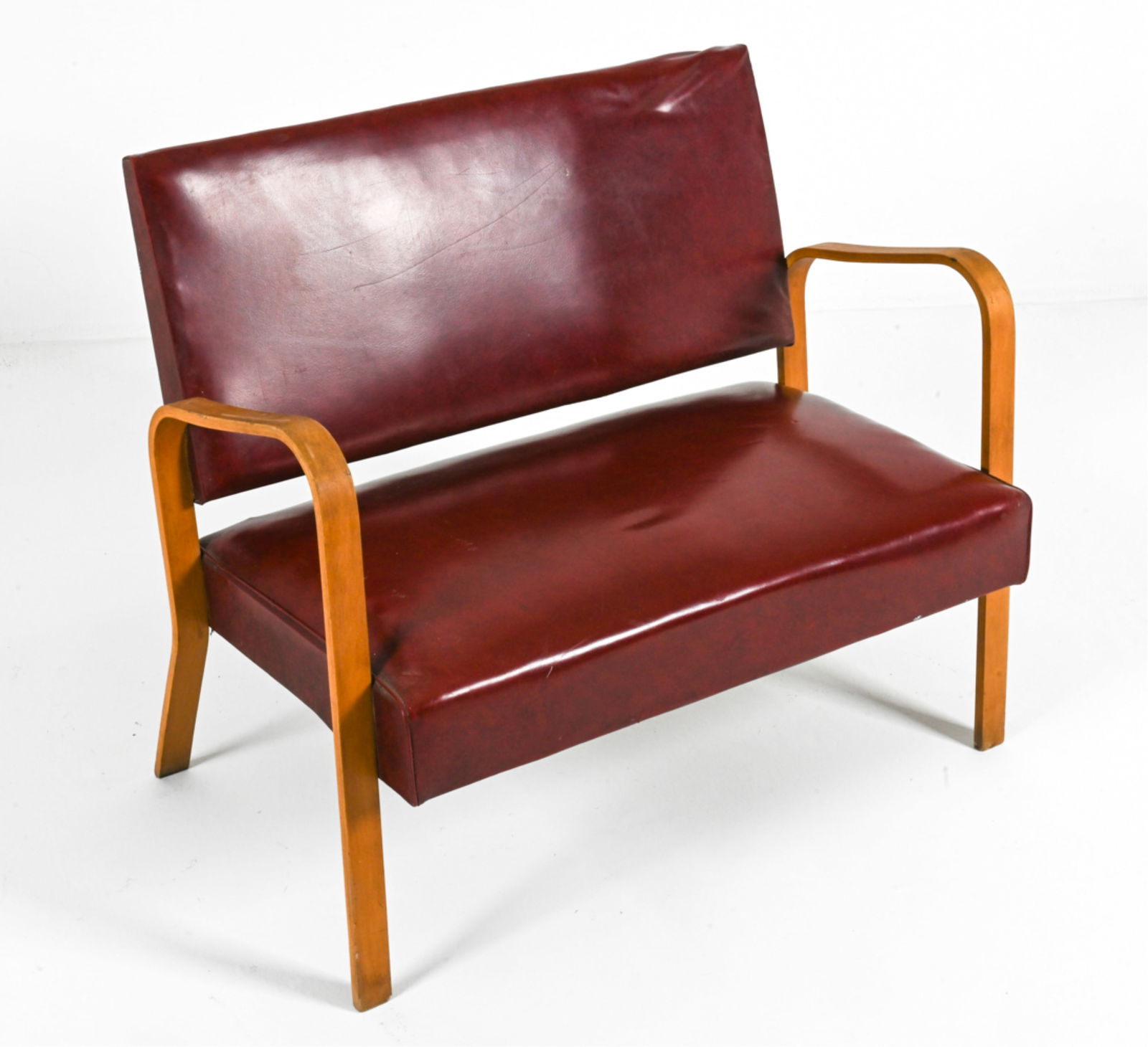 MANNER OF ALVAR AALTO BENTWOOD SETTEE, C. 1950 (1 of 10)