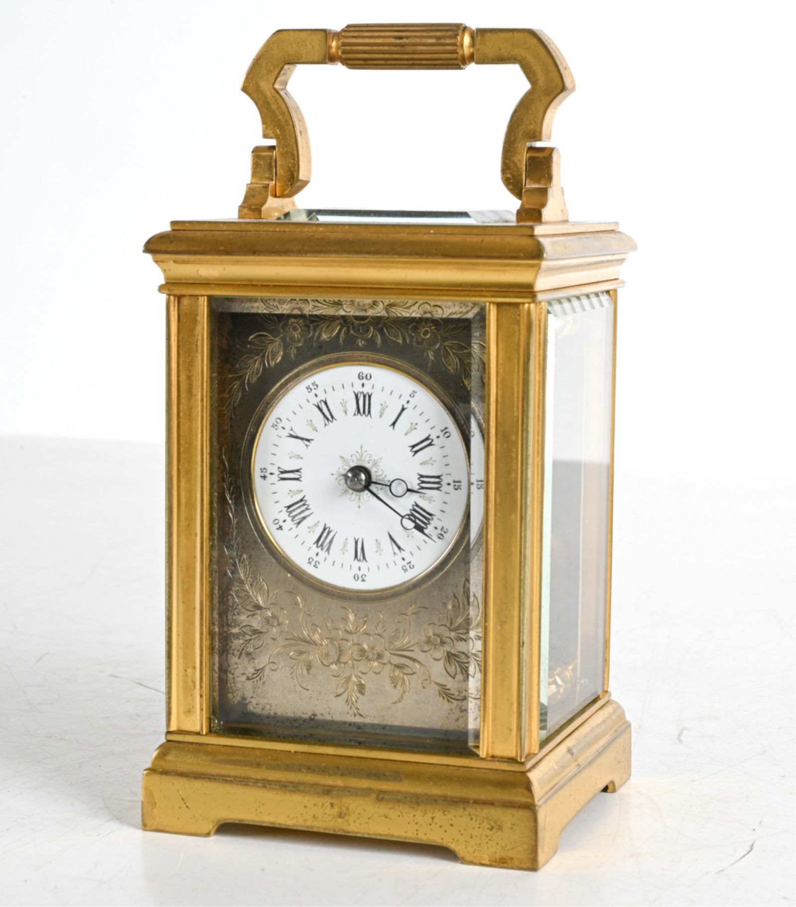 ANTIQUE BRASS CARRIAGE CLOCK (1 of 14)