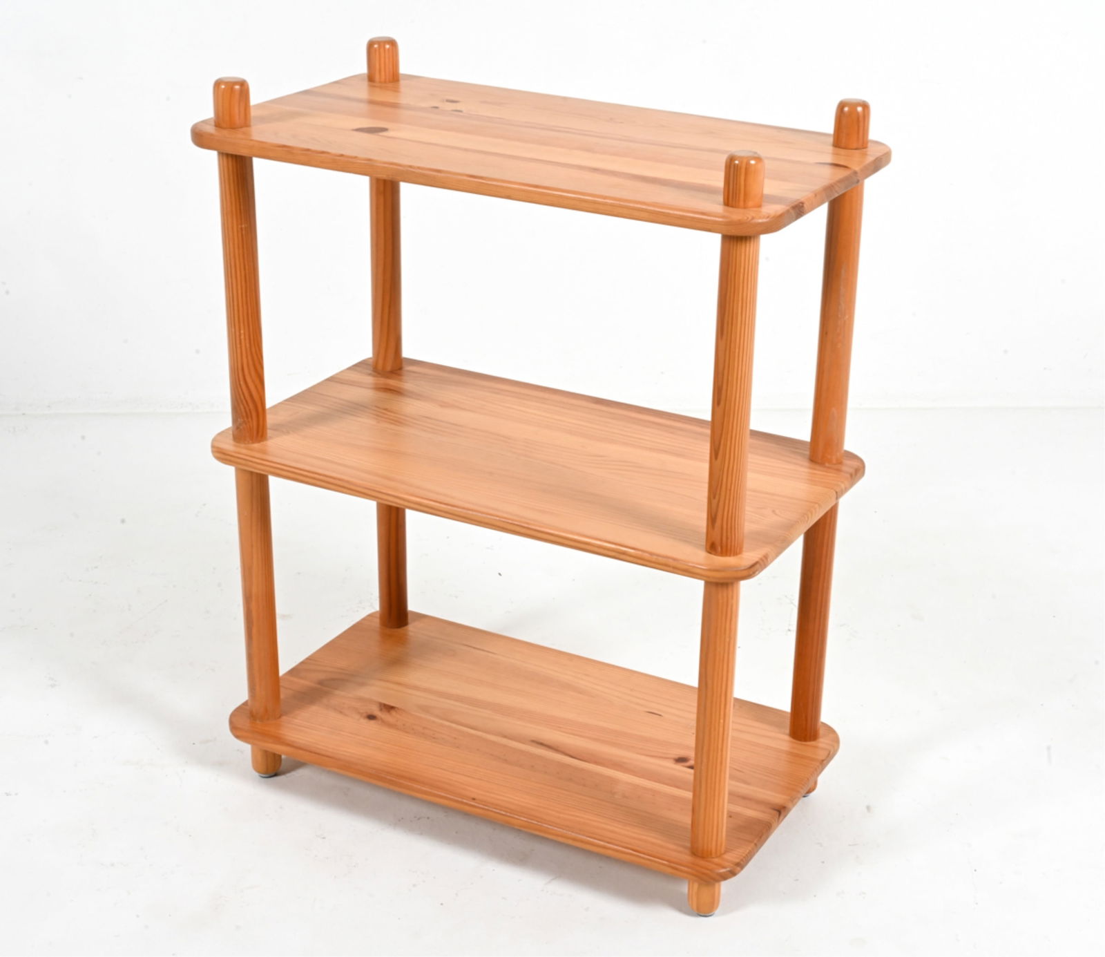 MODERN MINIMALIST PINE ETAGERE, C. 1970'S (1 of 12)